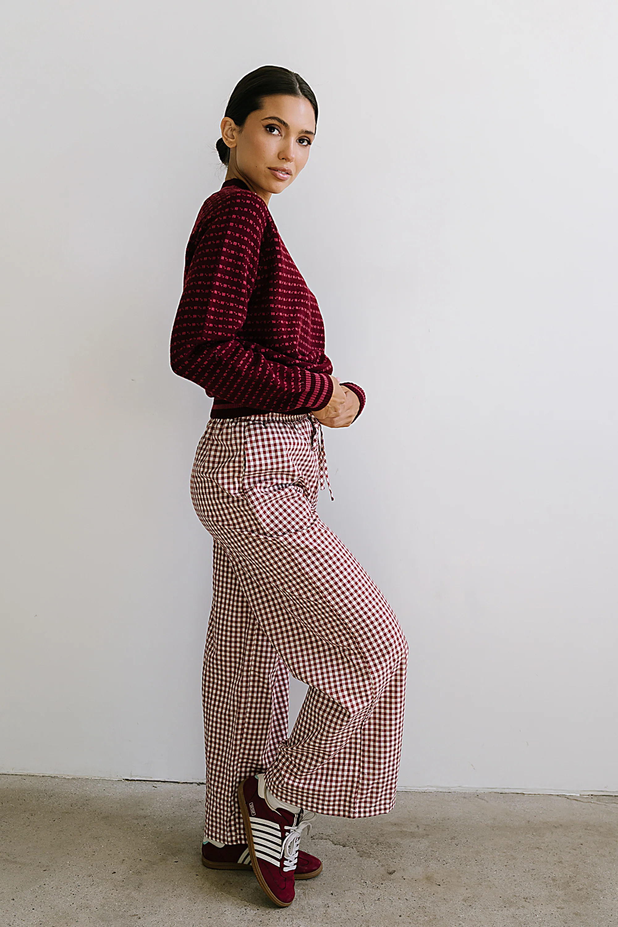 Monroe Knit Sweater in Burgundy - FINAL SALE - Image 8