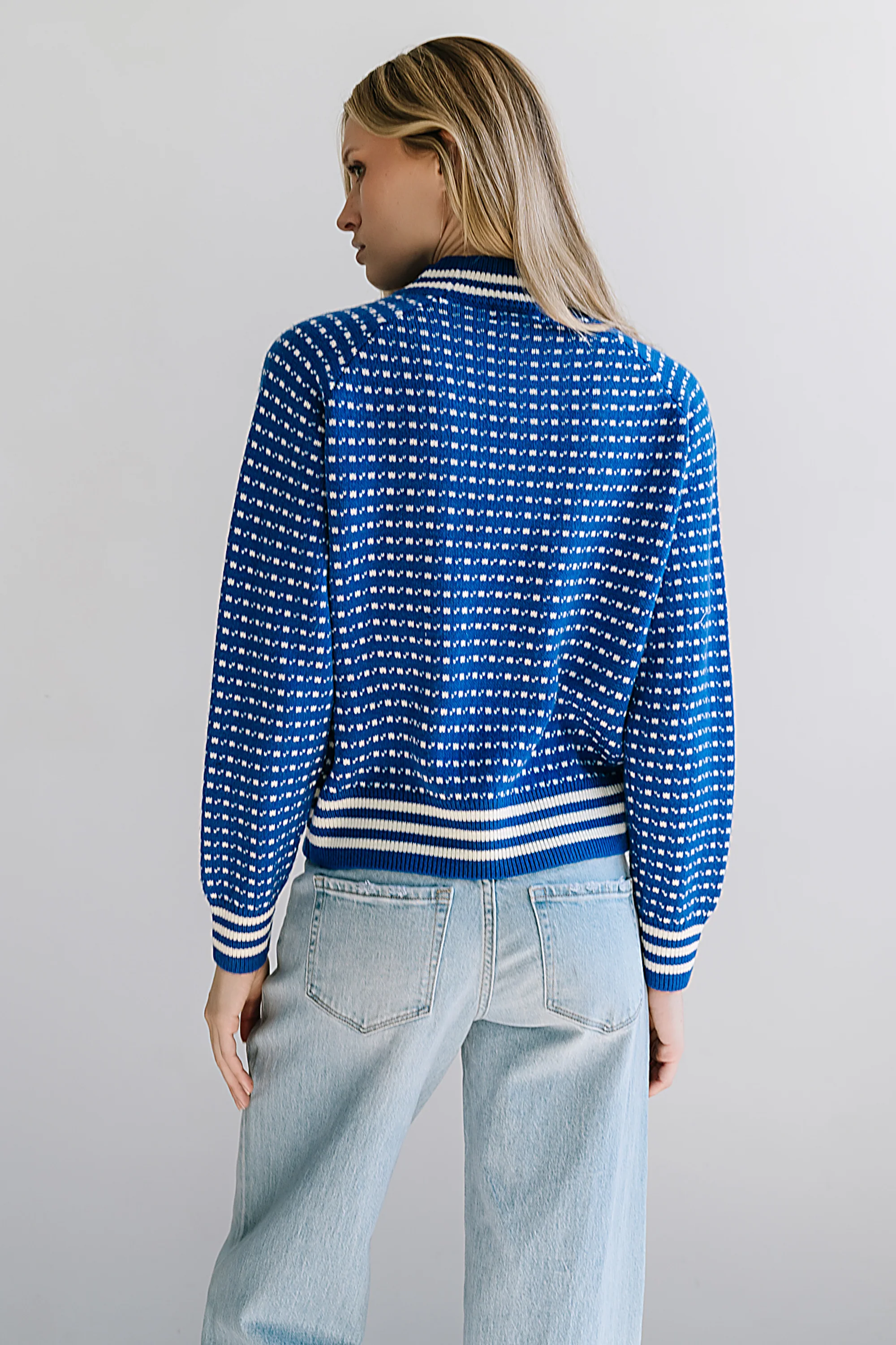 Monroe Knit Sweater in Blue - FINAL SALE - Image 4