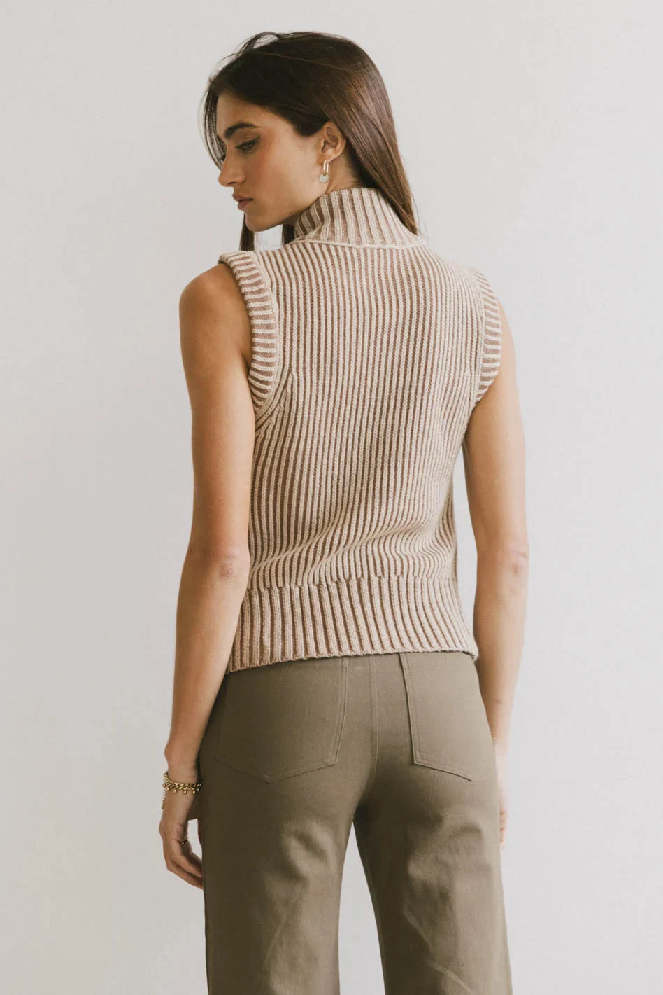 Monroe Zip Up in Mocha - FINAL SALE - Image 2