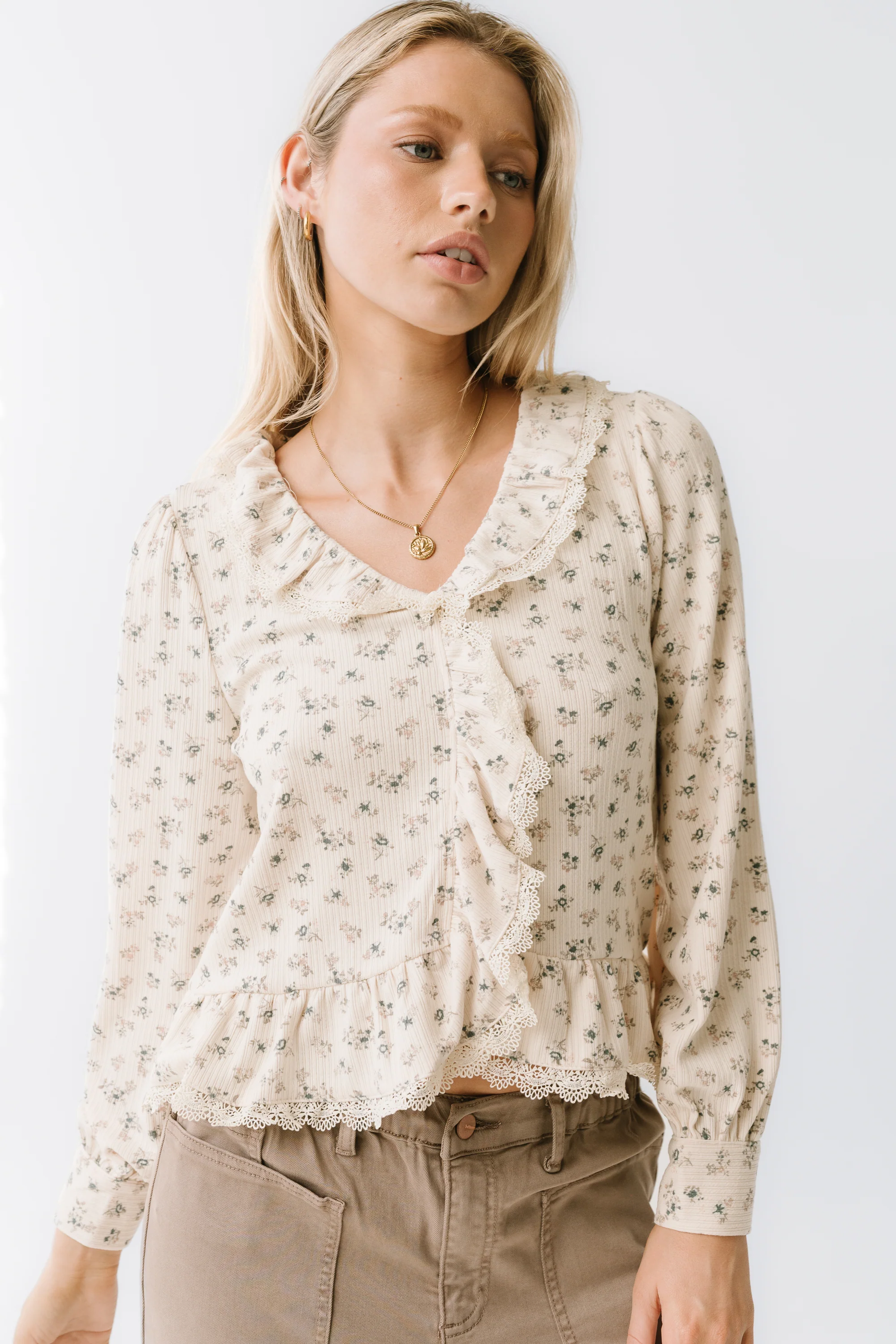 Monty Floral Ruffle Top - FINAL SALE
