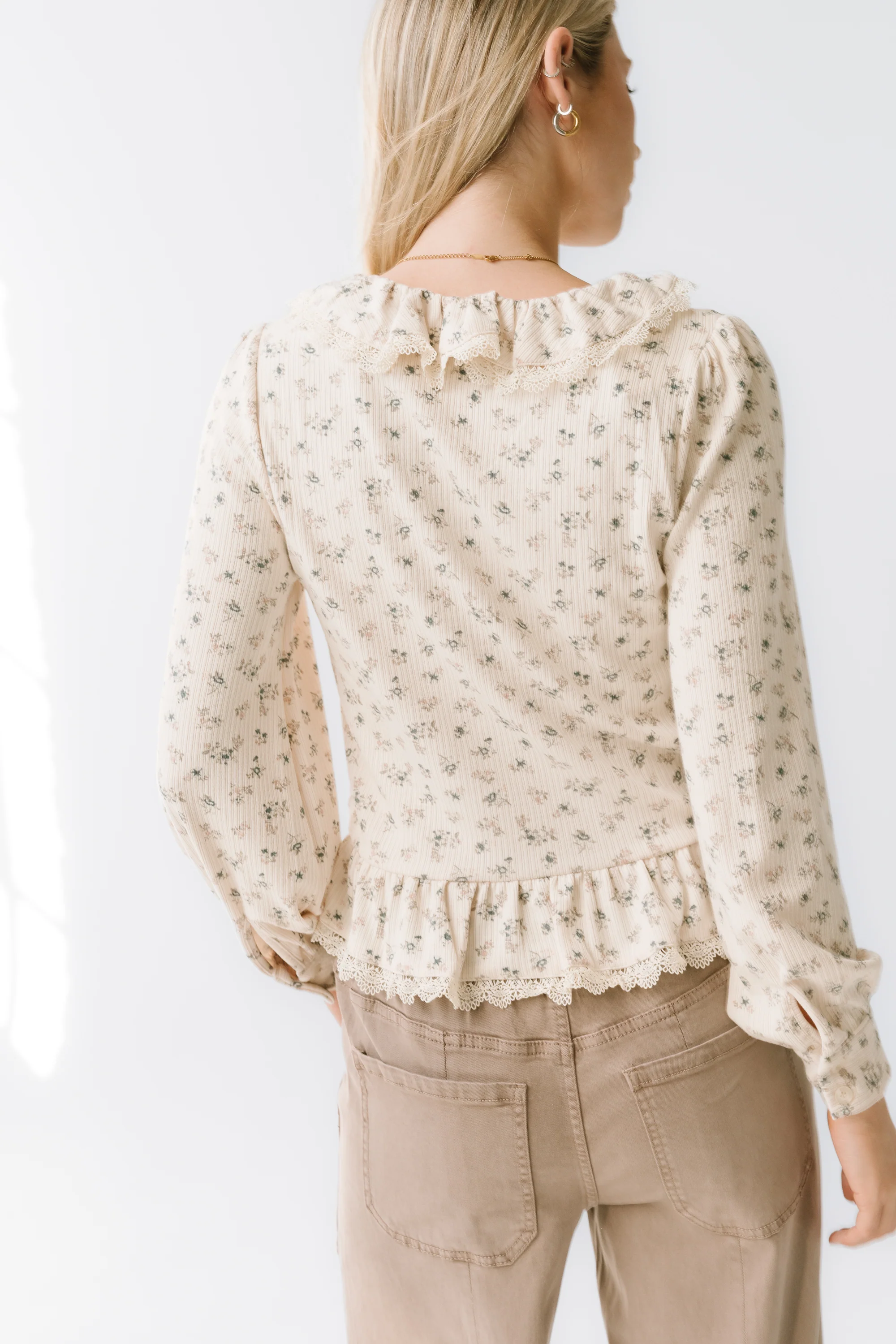 Monty Floral Ruffle Top - FINAL SALE - Image 3