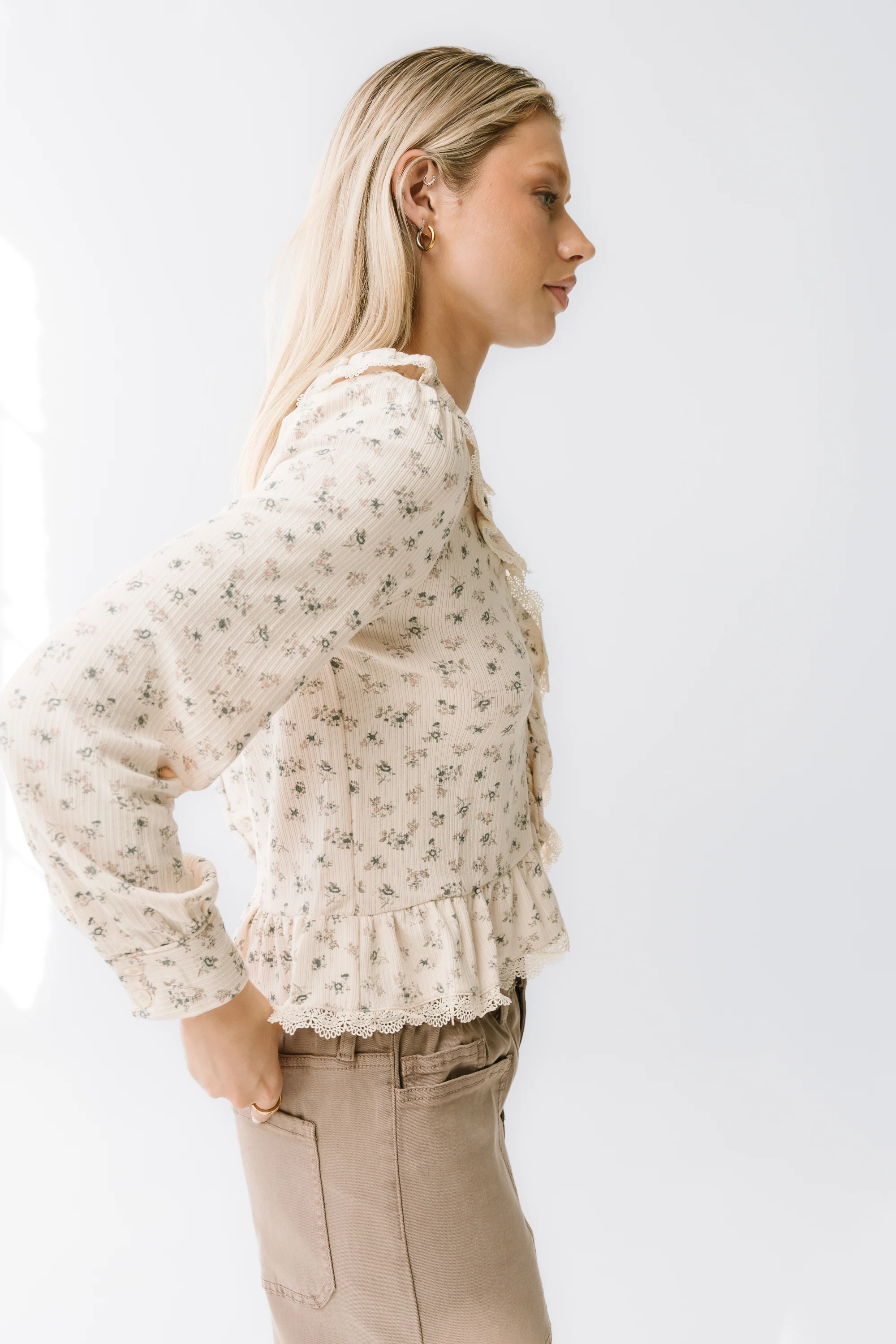Monty Floral Ruffle Top - FINAL SALE - Image 4