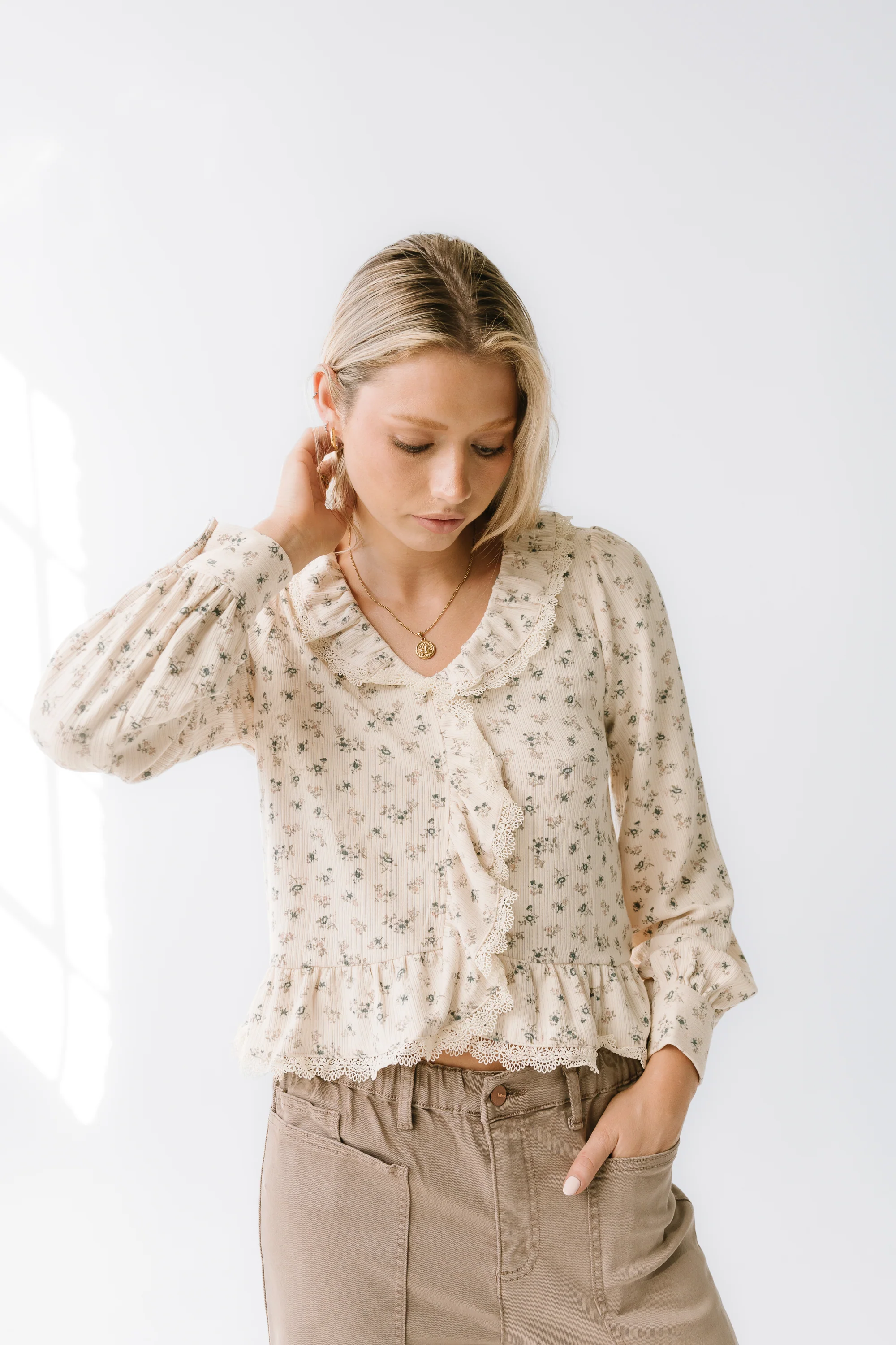 Monty Floral Ruffle Top - FINAL SALE - Image 5