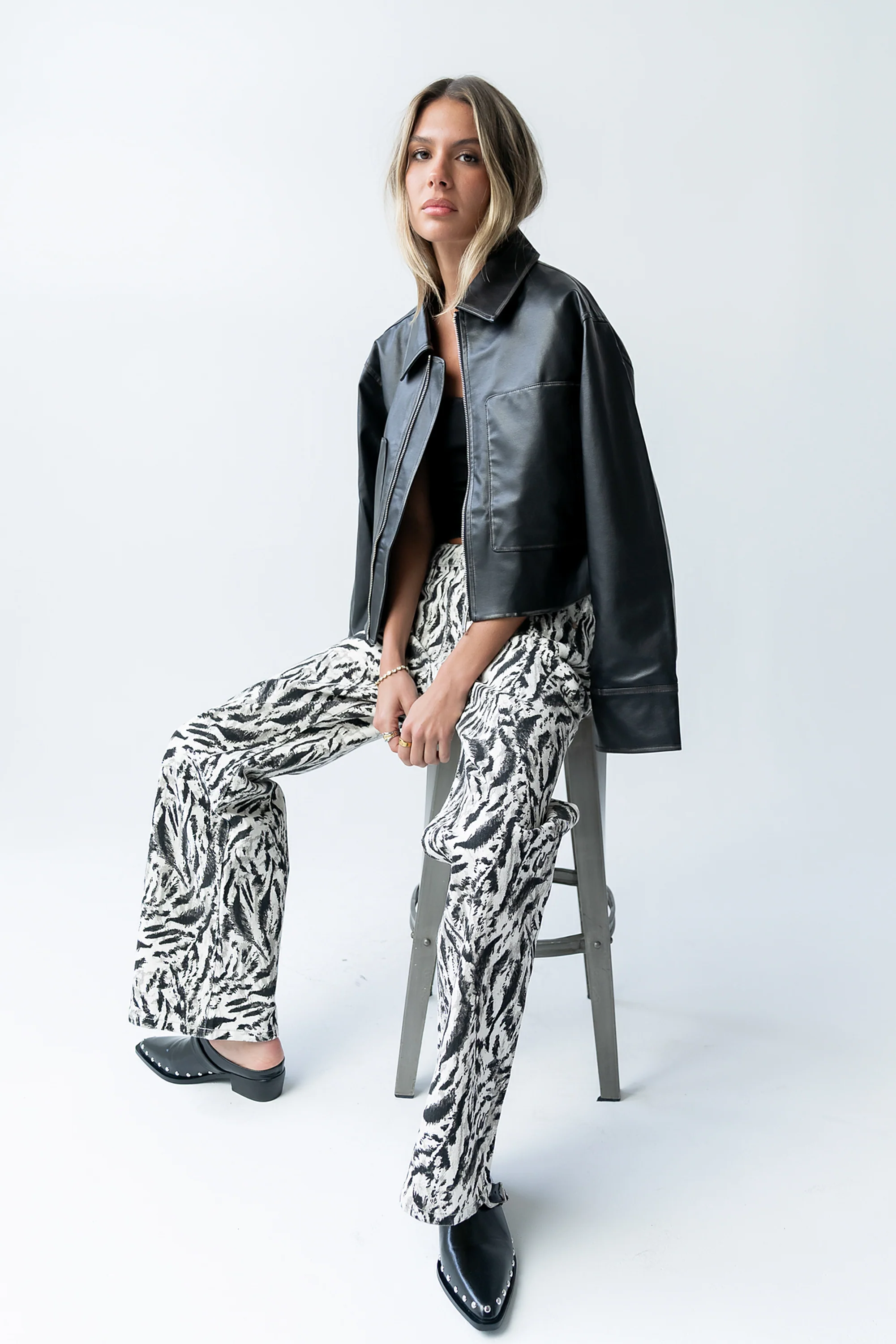 Moss Abstract Wide Leg Jeans - Image 2