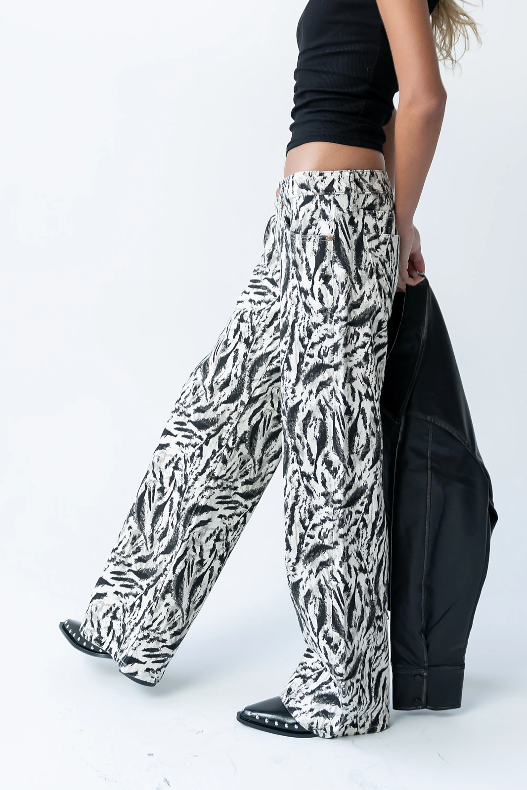 Moss Abstract Wide Leg Jeans - Image 4