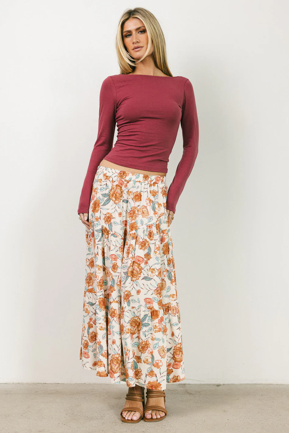 Moss Floral Midi Skirt - FINAL SALE - Image 6