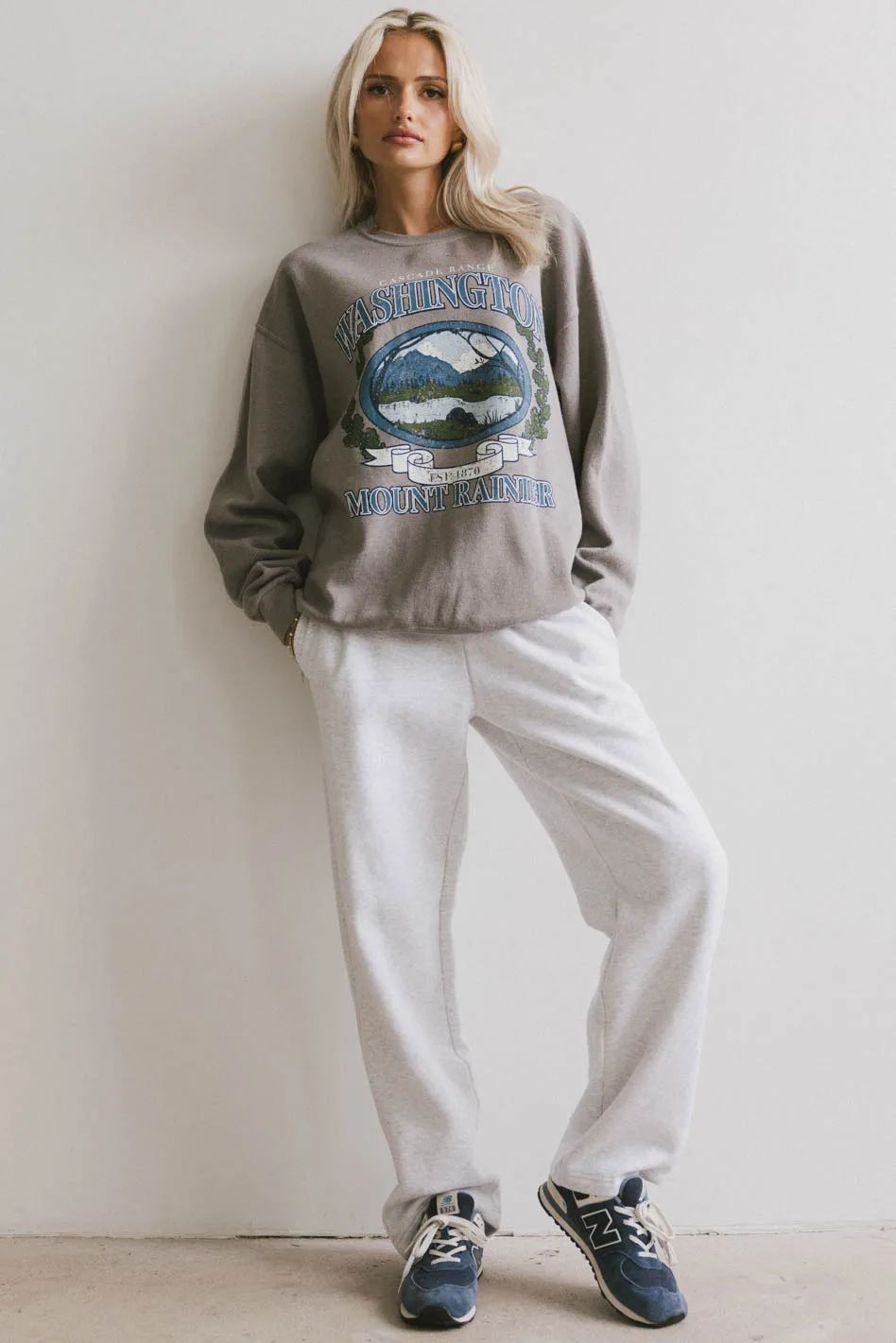 Mount Rainier Crewneck in Grey - FINAL SALE - Image 4