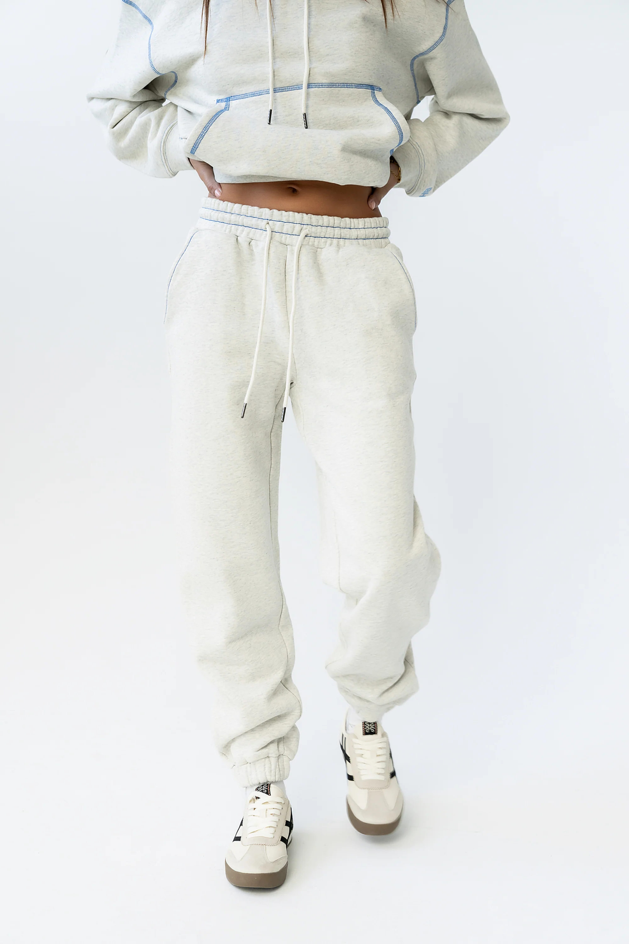 Mozie Contrast Joggers in Grey - FINAL SALE