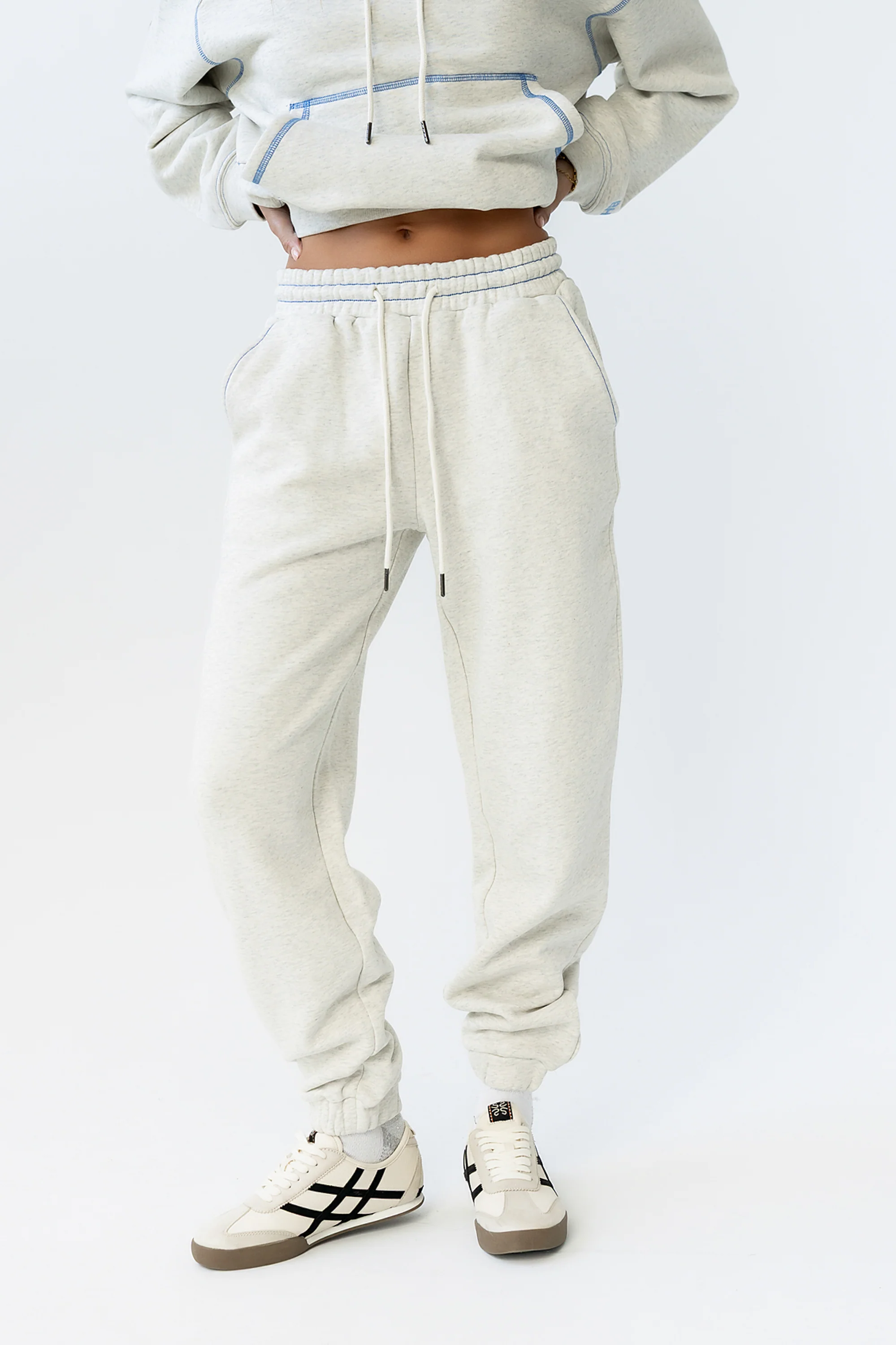 Mozie Contrast Joggers in Grey - FINAL SALE - Image 4