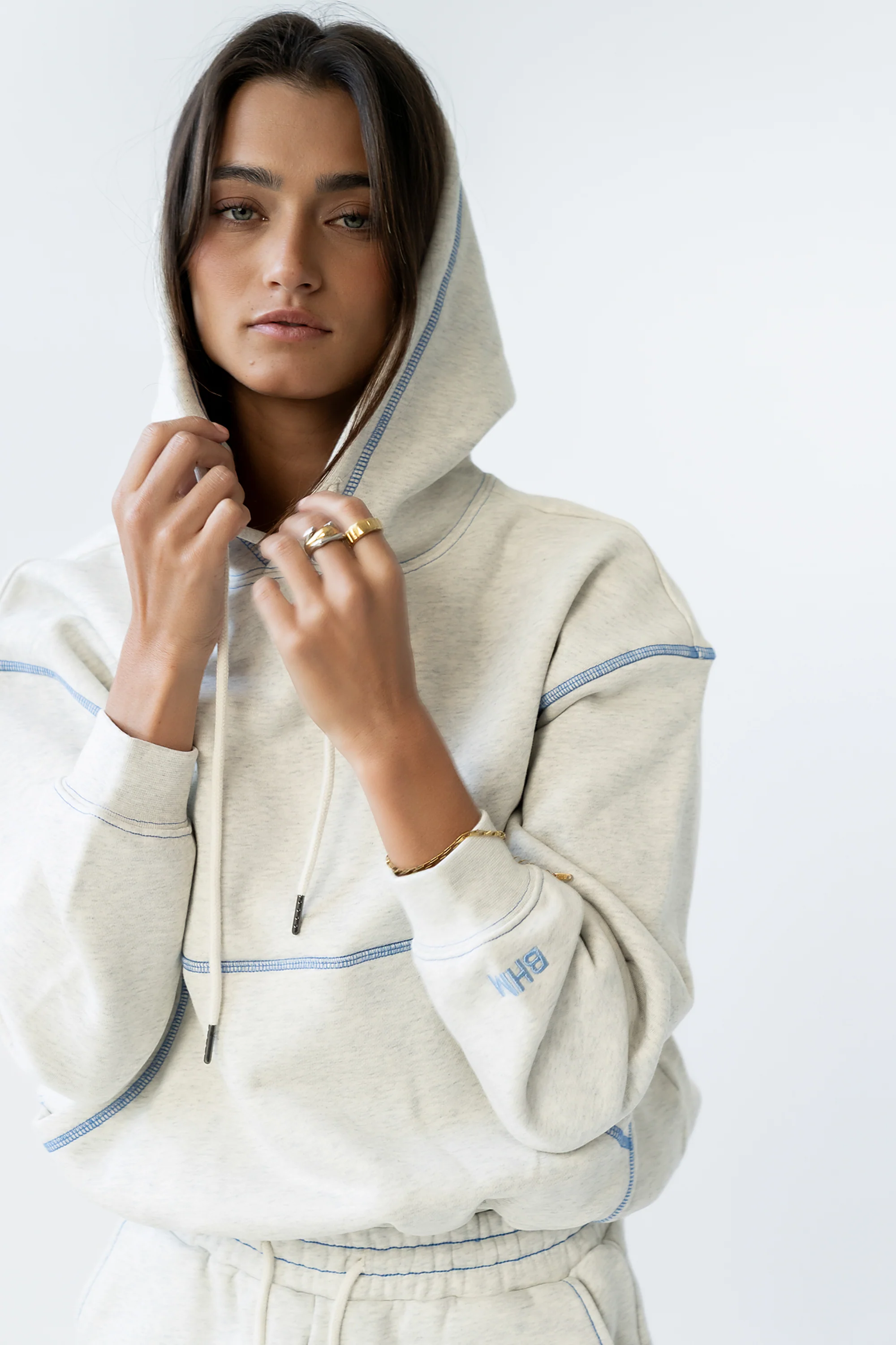 Mozie Contrast Sweatshirt in Grey - FINAL SALE - Image 3