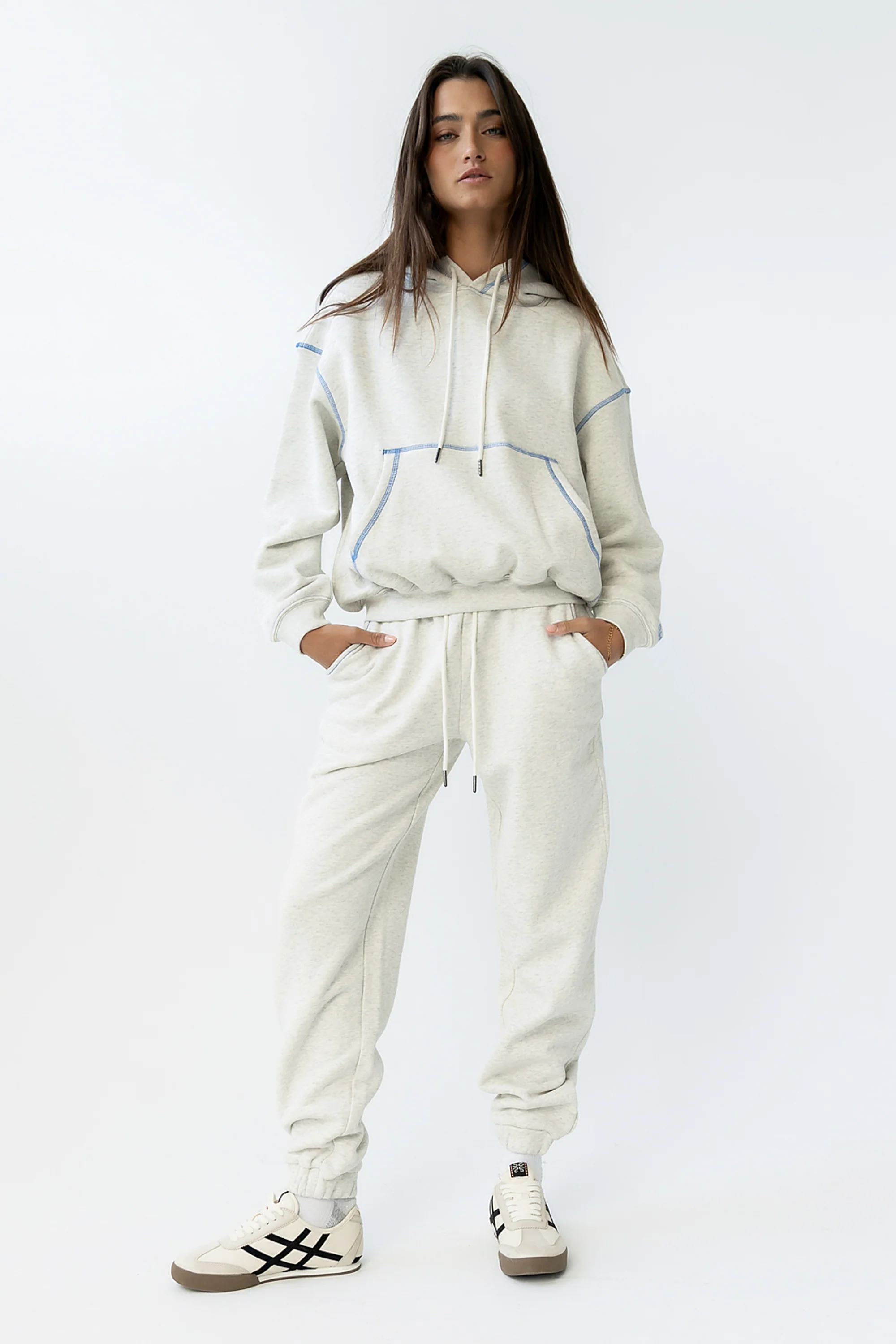 Mozie Contrast Sweatshirt in Grey - FINAL SALE - Image 4