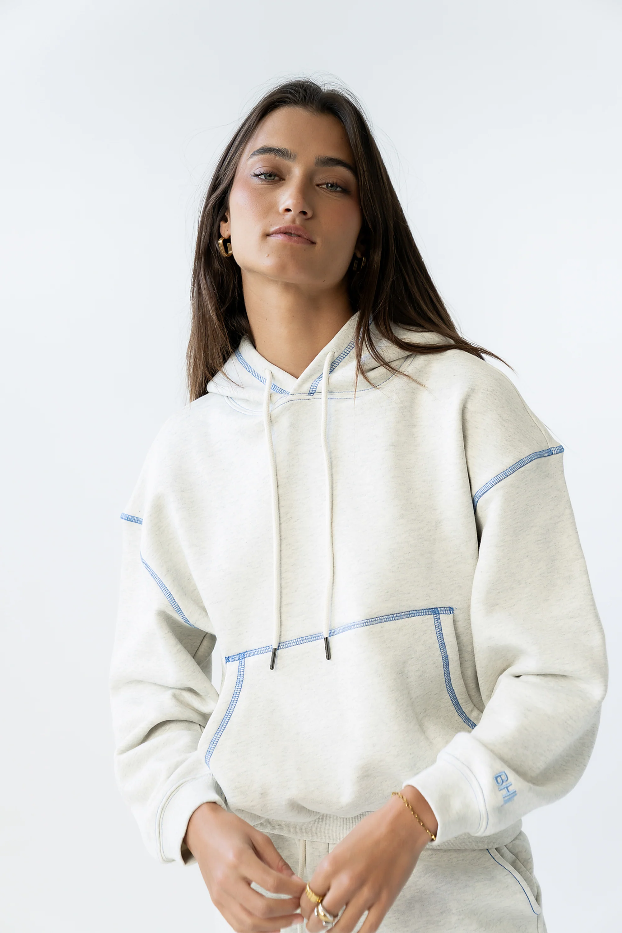 Mozie Contrast Sweatshirt in Grey - FINAL SALE - Image 6