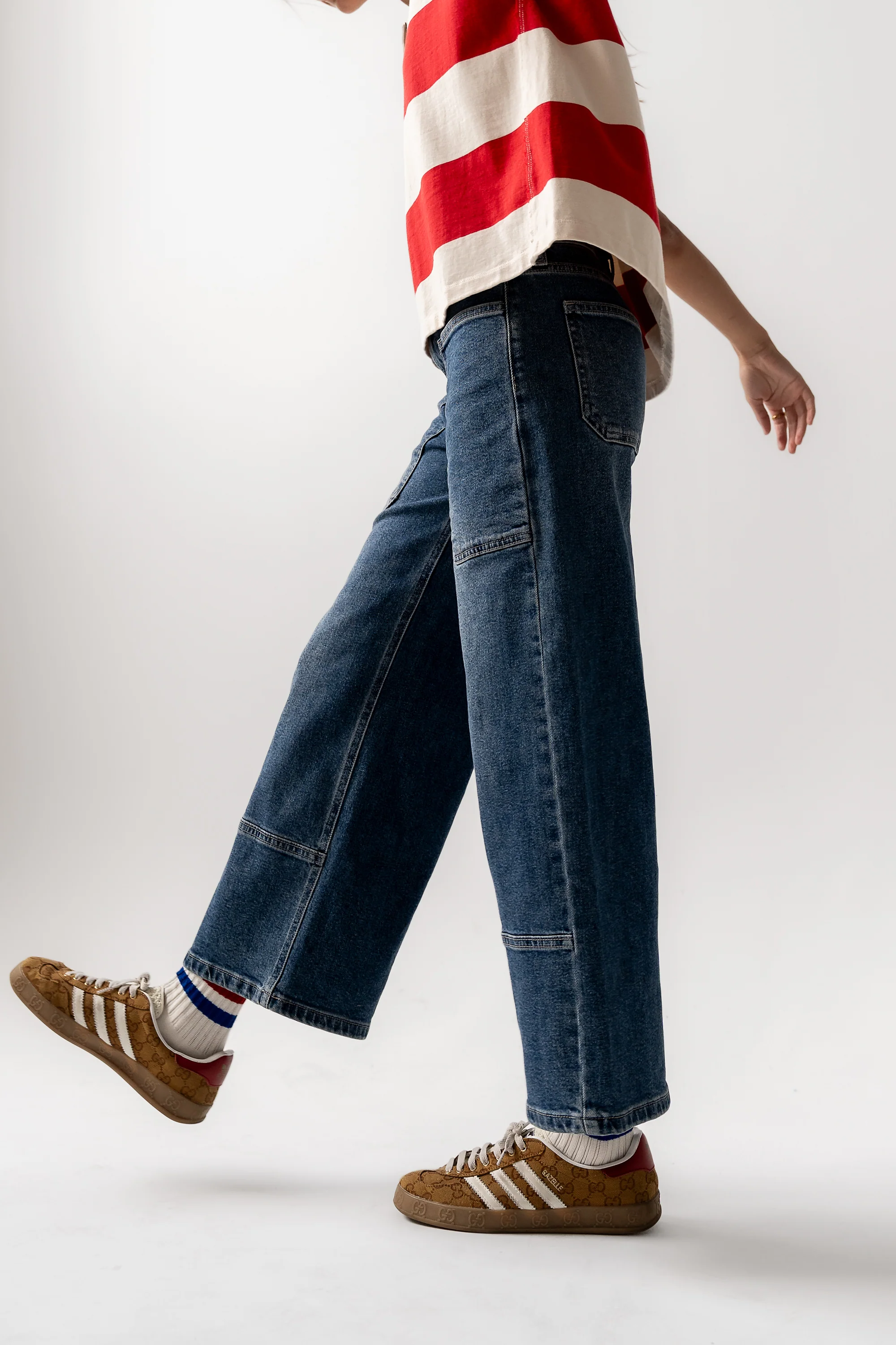 Mylah Wide Leg Jeans in Medium Wash - Image 10