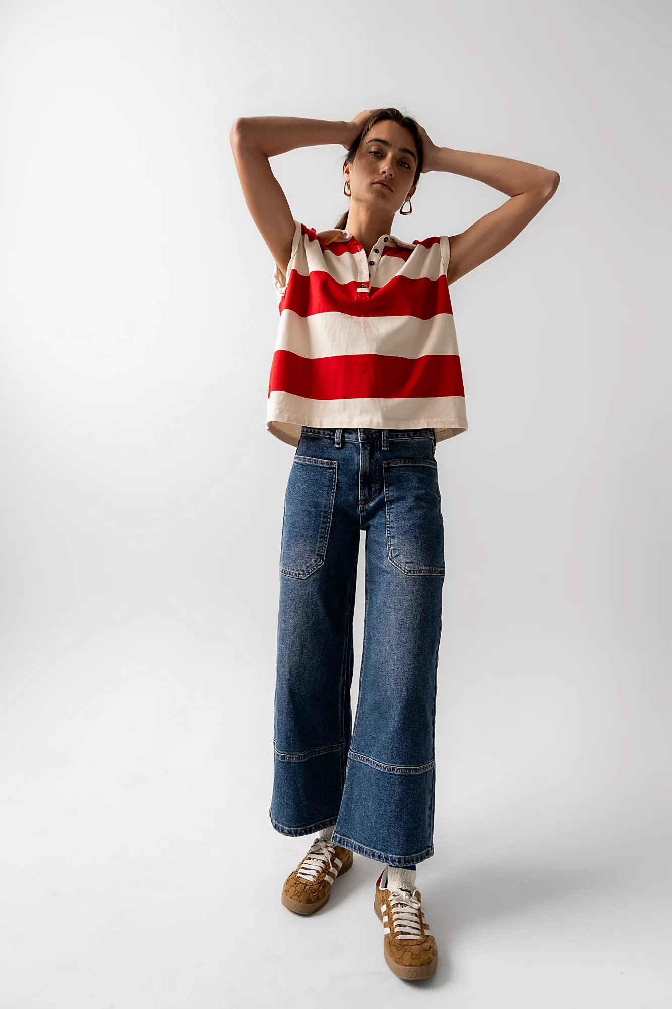 Mylah Wide Leg Jeans in Medium Wash - Image 9