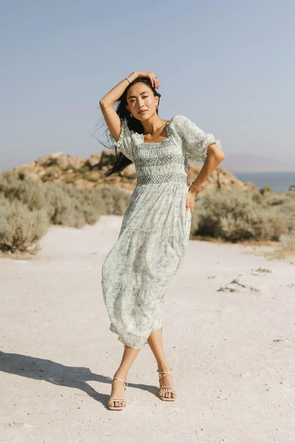 Nadia Smocked Midi Dress - FINAL SALE - Image 3