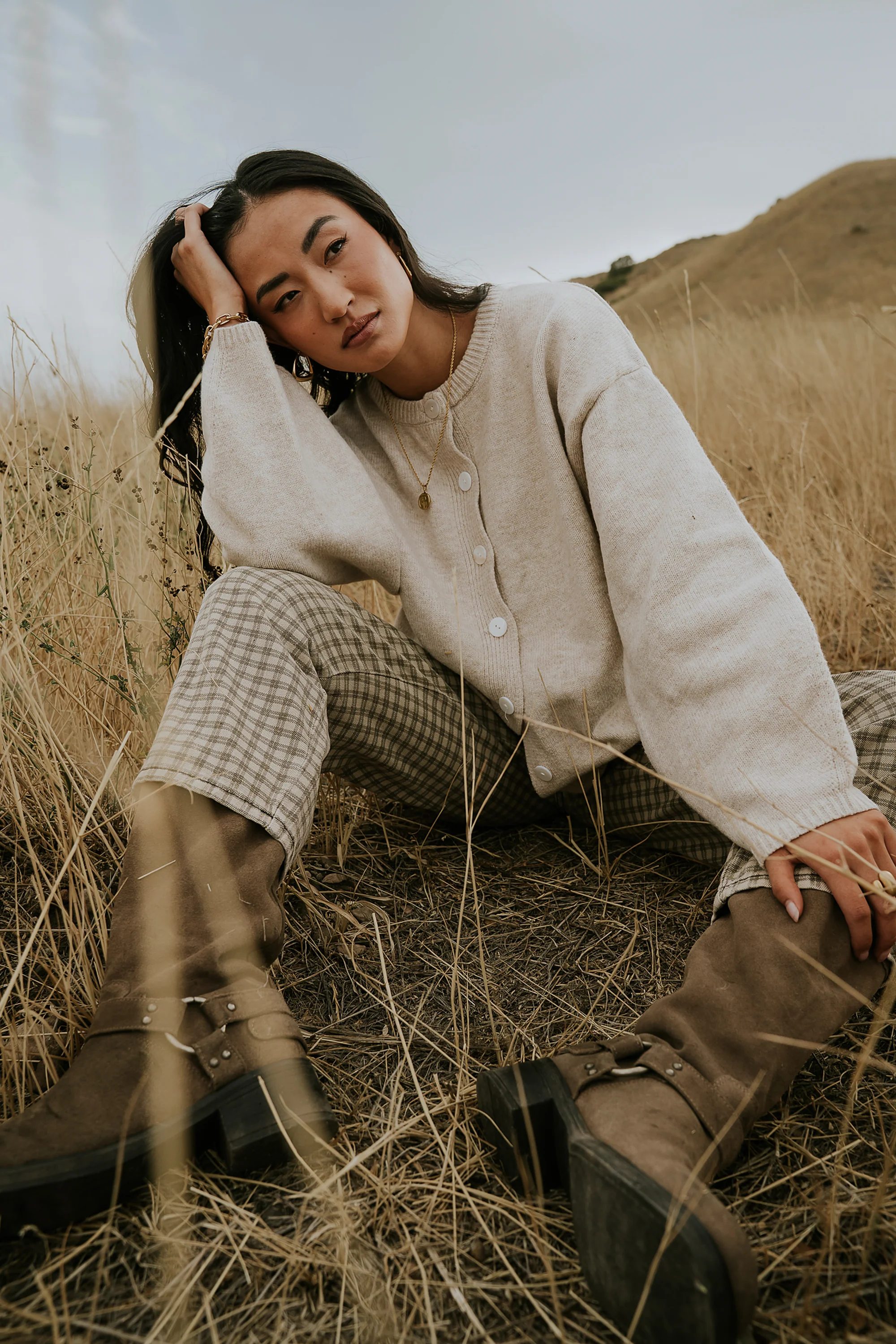 Nala Plaid Barrel Jeans - FINAL SALE - Image 4