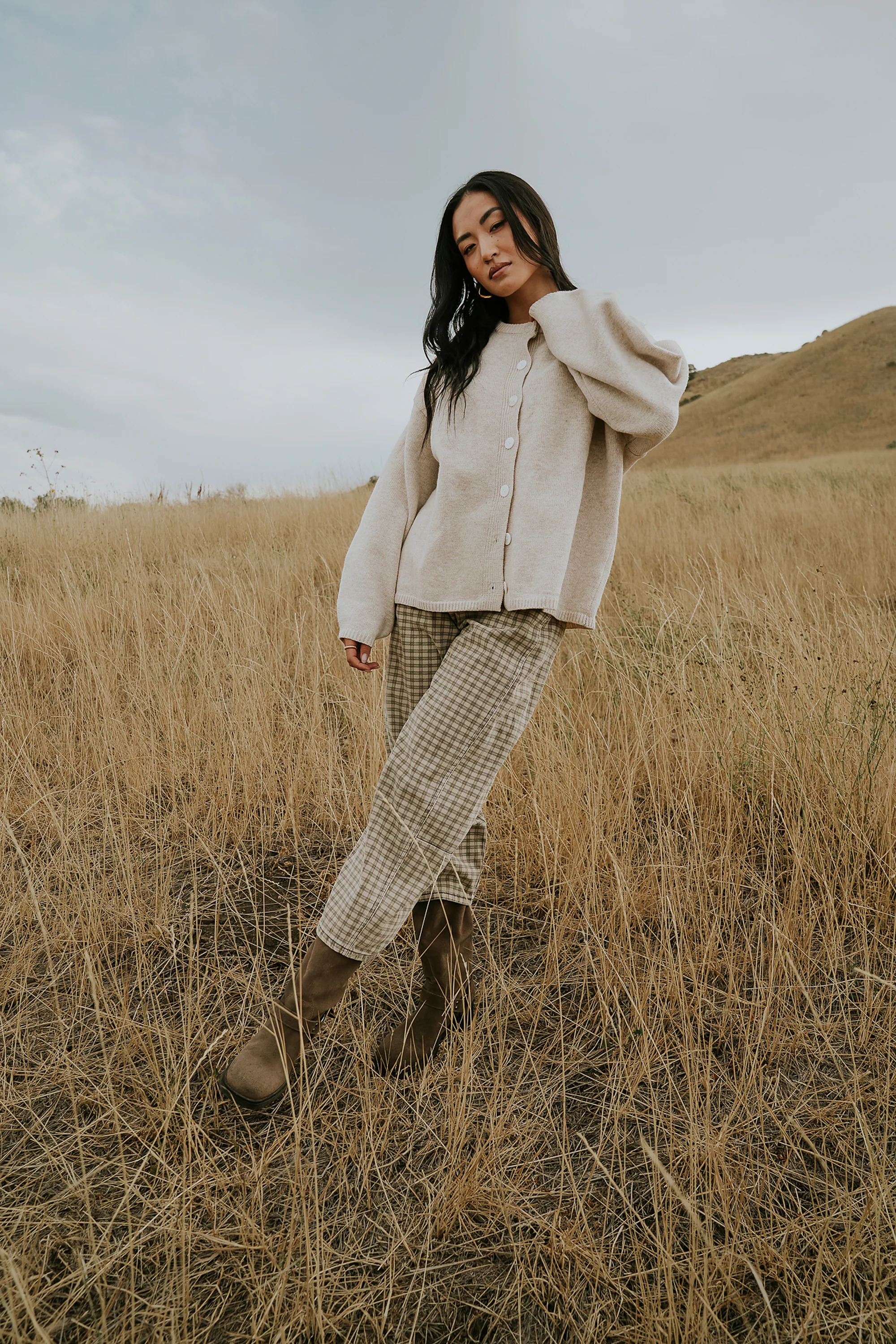 Nala Plaid Barrel Jeans - FINAL SALE - Image 5