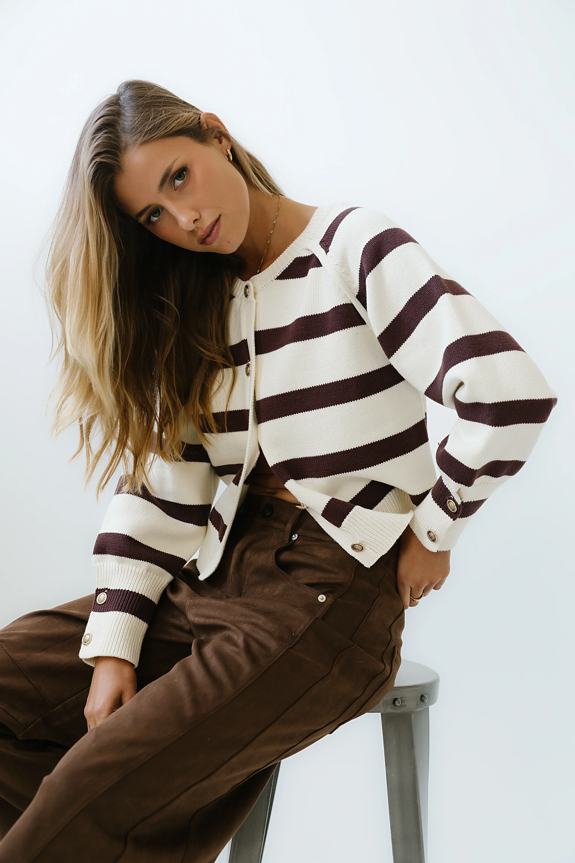 Nancie Striped Cardigan - FINAL SALE - Image 3