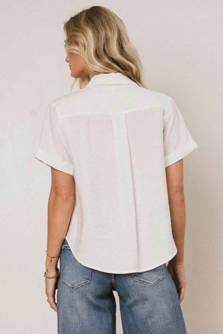Nash Button Up in White - FINAL SALE - Image 3