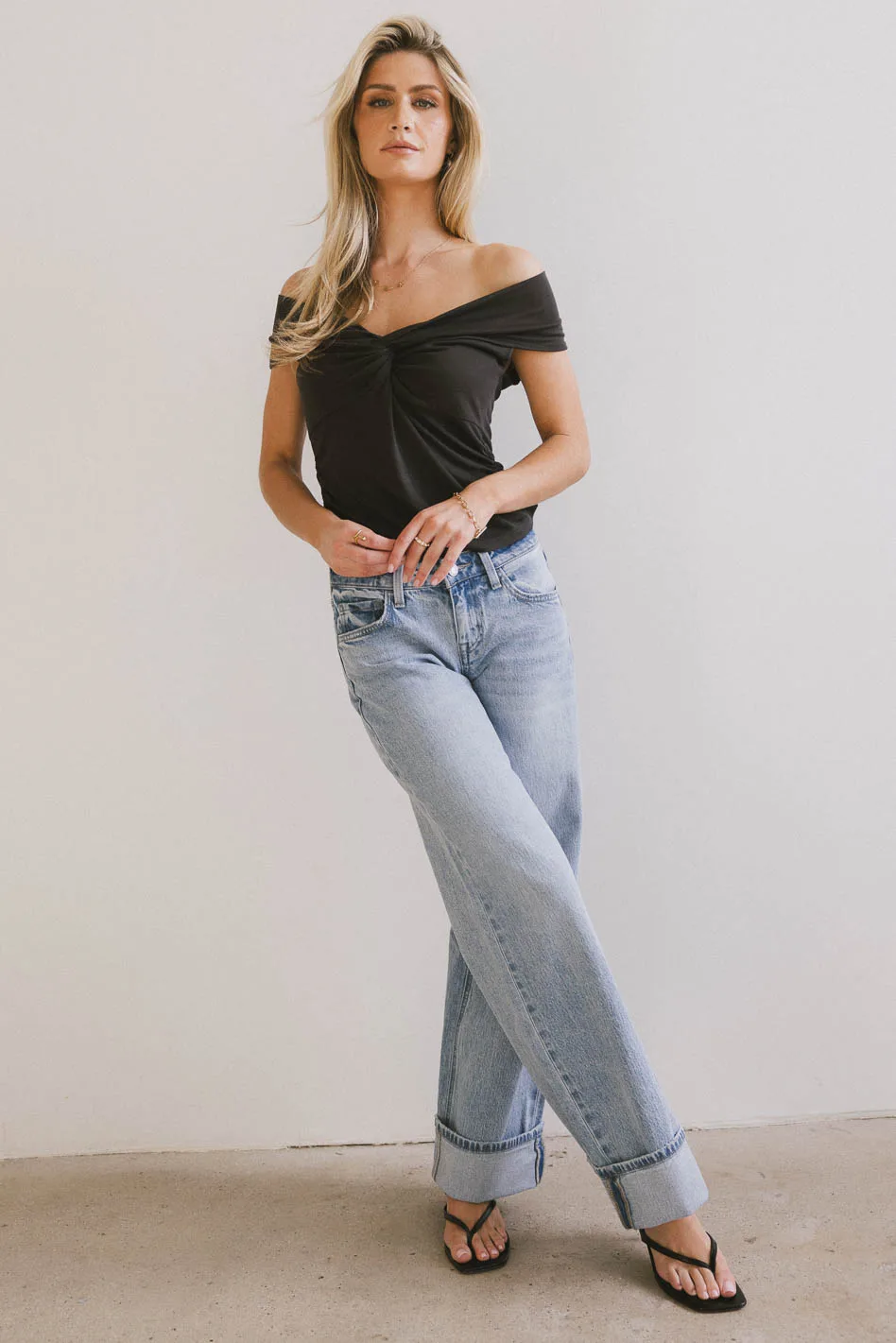 Natalia Ruched Top in Charcoal - FINAL SALE - Image 4