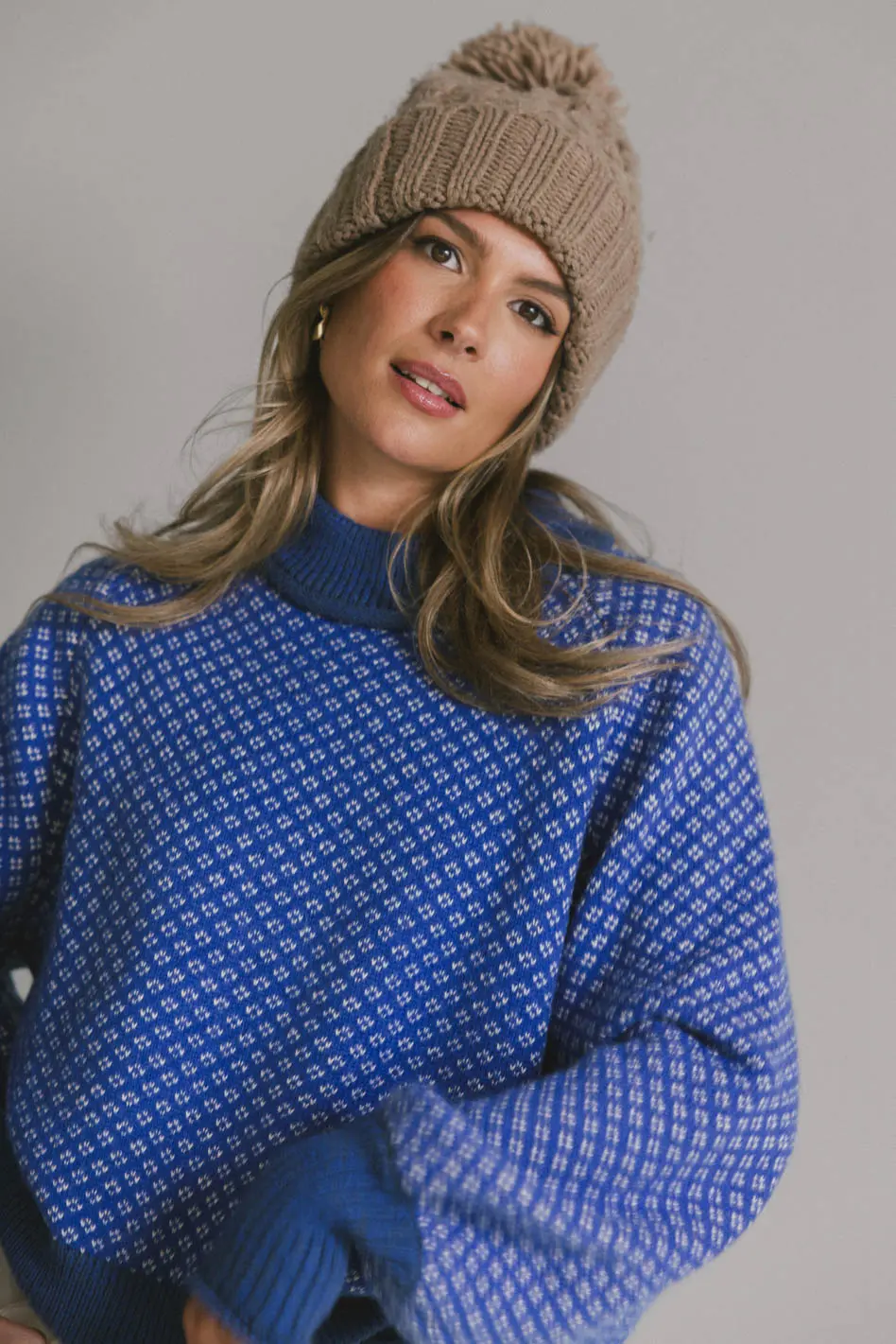 Nathalia Knit Sweater in Cobalt - Image 4