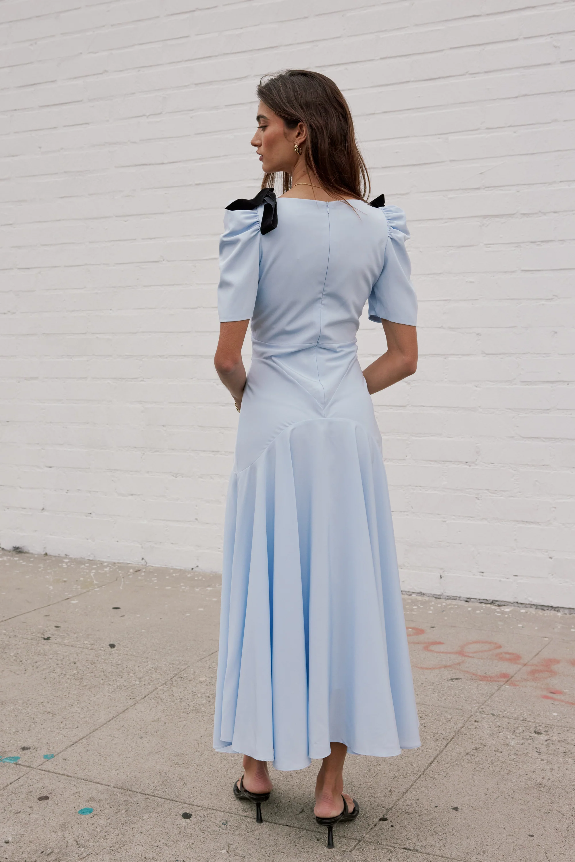 Nellie Drop Waist Maxi Dress in Blue - Image 12