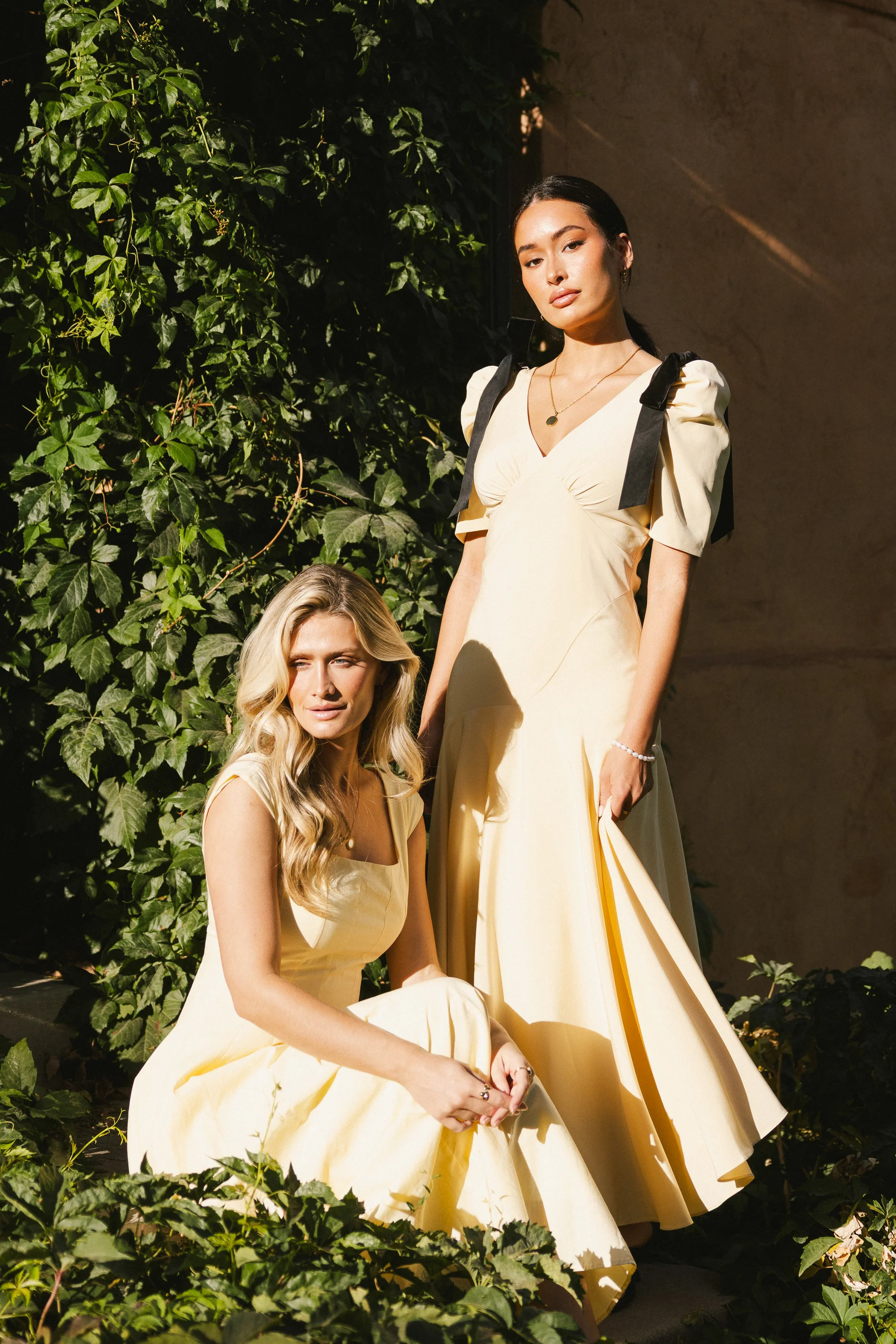 Nellie Drop Waist Maxi Dress in Yellow - Image 8