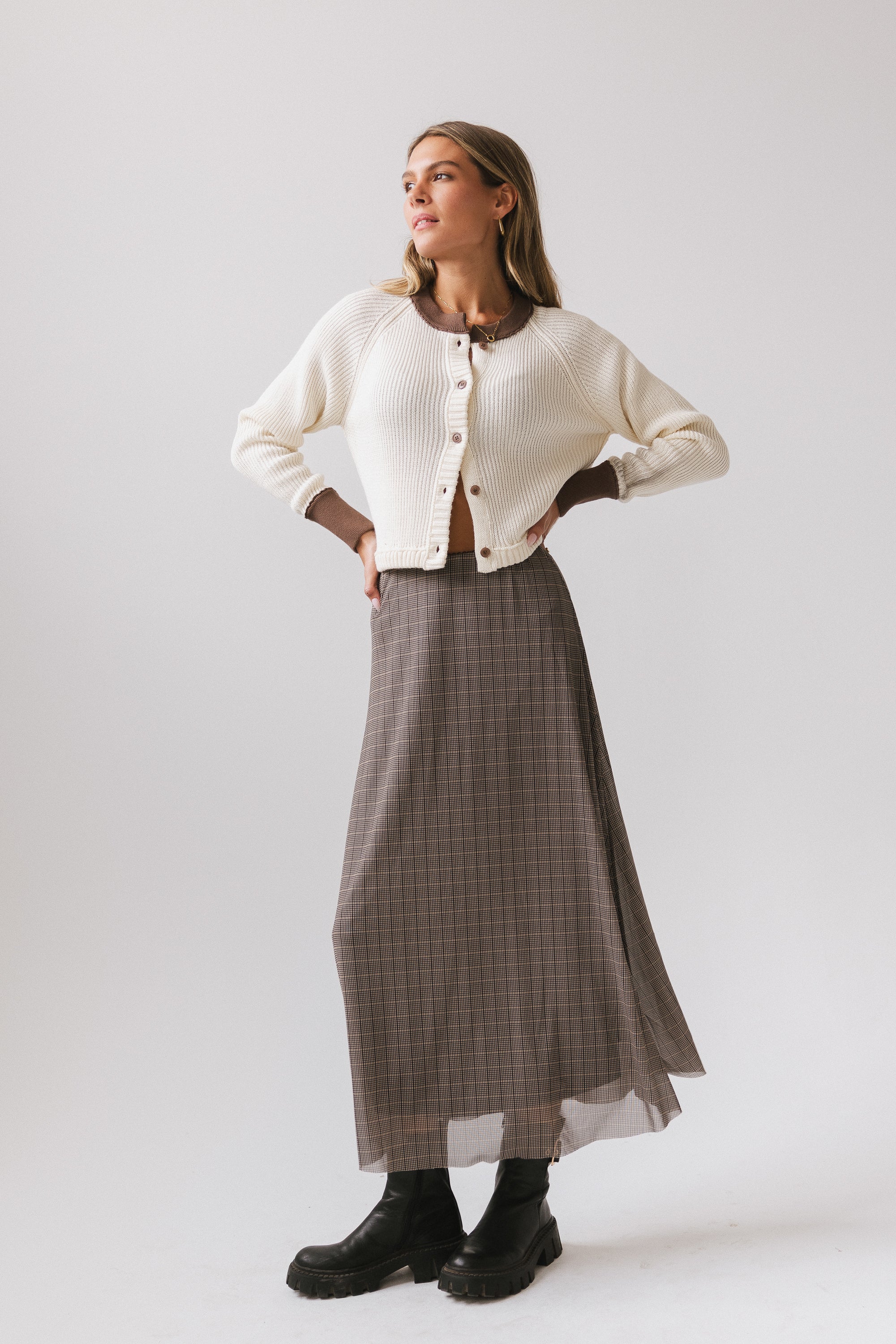 Nellie Plaid Maxi Skirt - Image 7