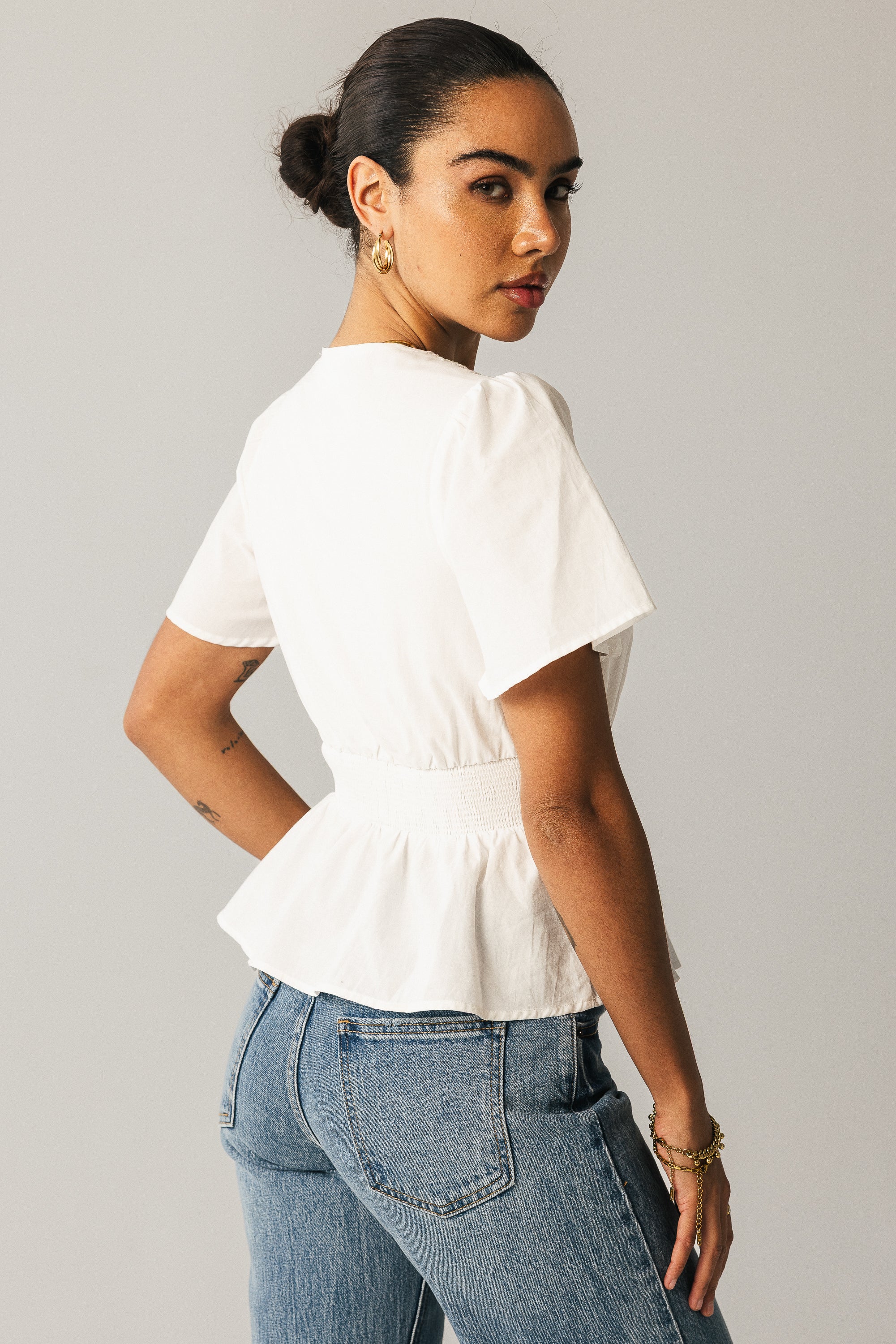 Neo Embroidered Blouse in Ivory - FINAL SALE - Image 7