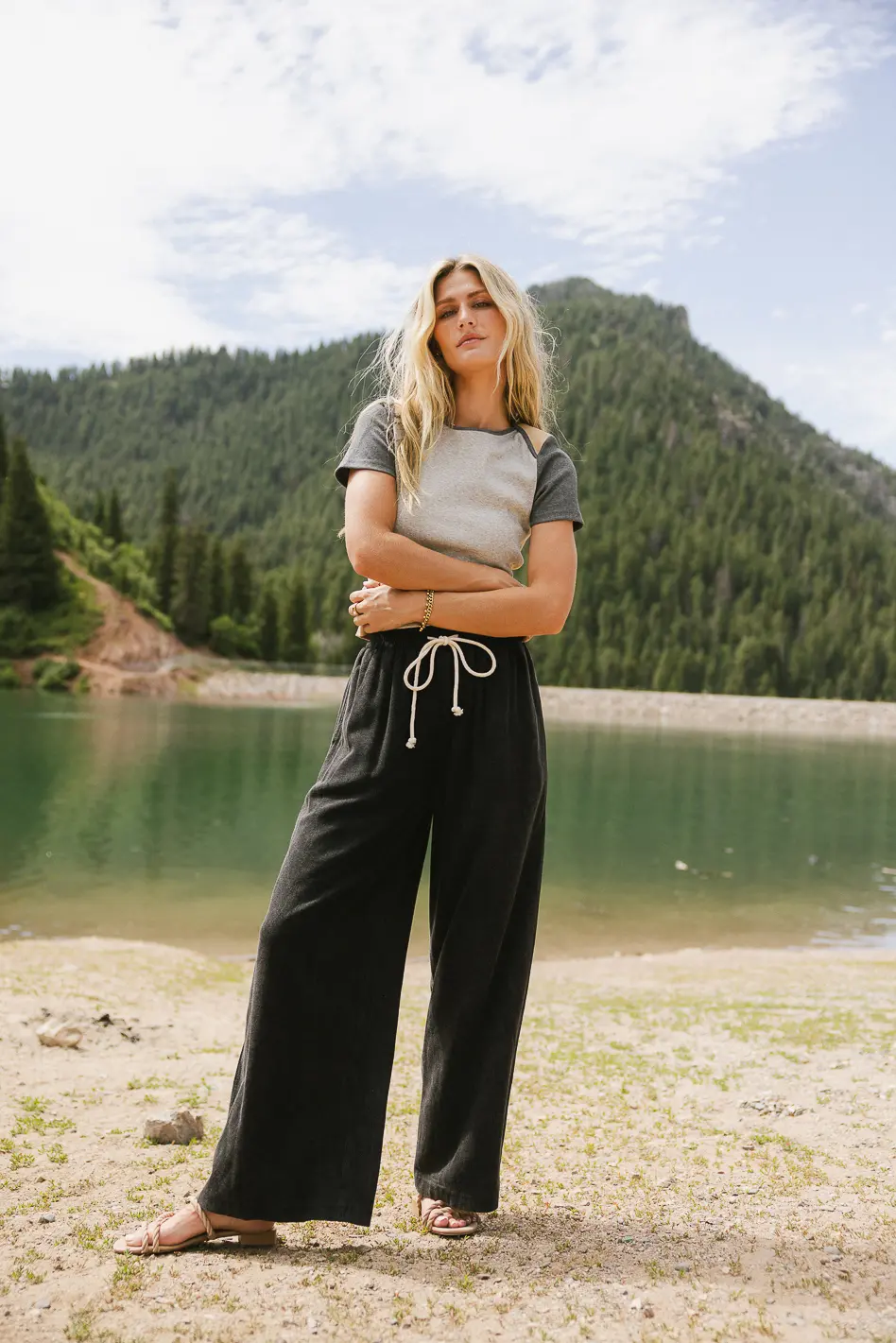 Nico Wide Leg Pants in Black - FINAL SALE - Image 5