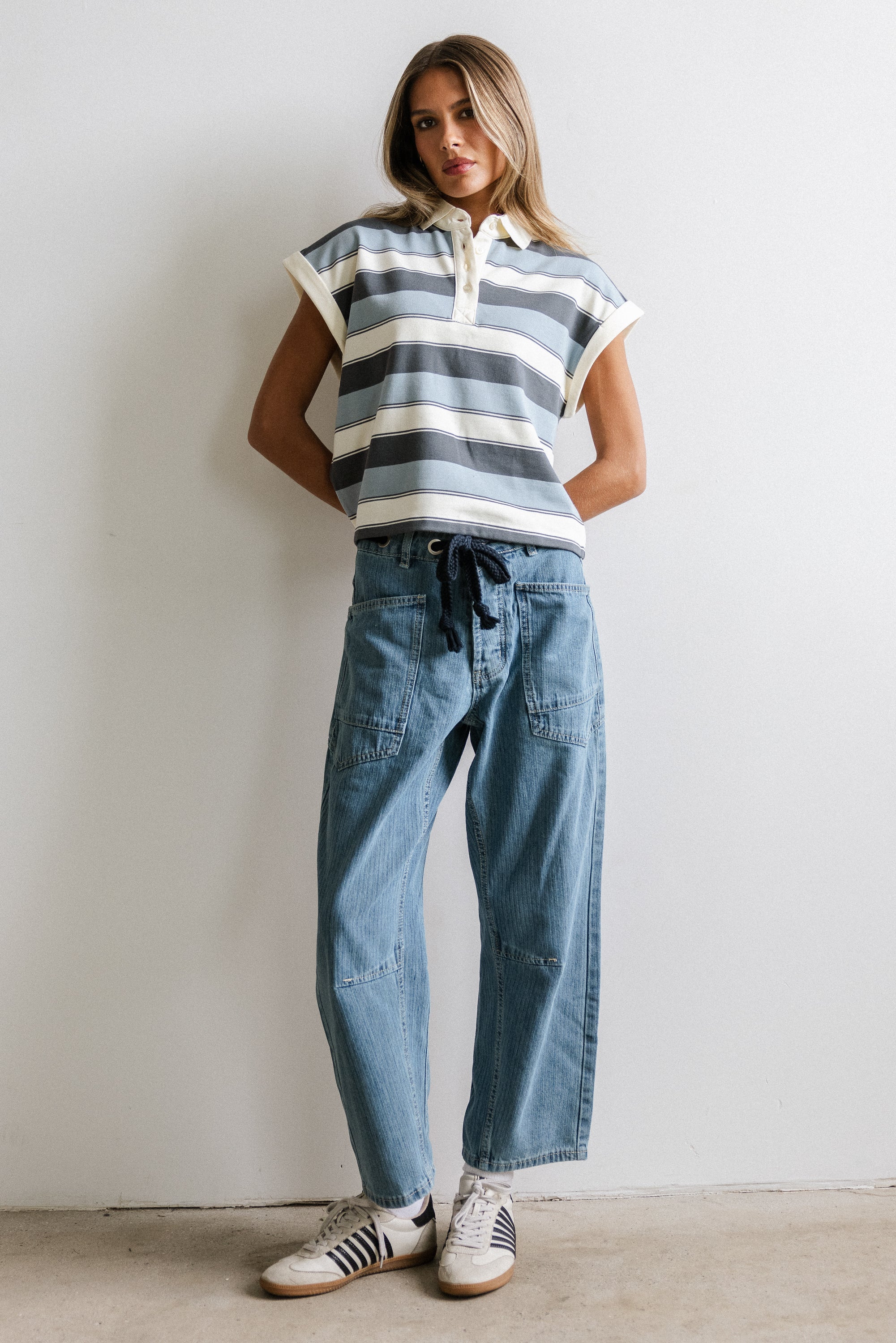 Niko Striped Top in Blue - FINAL SALE - Image 3