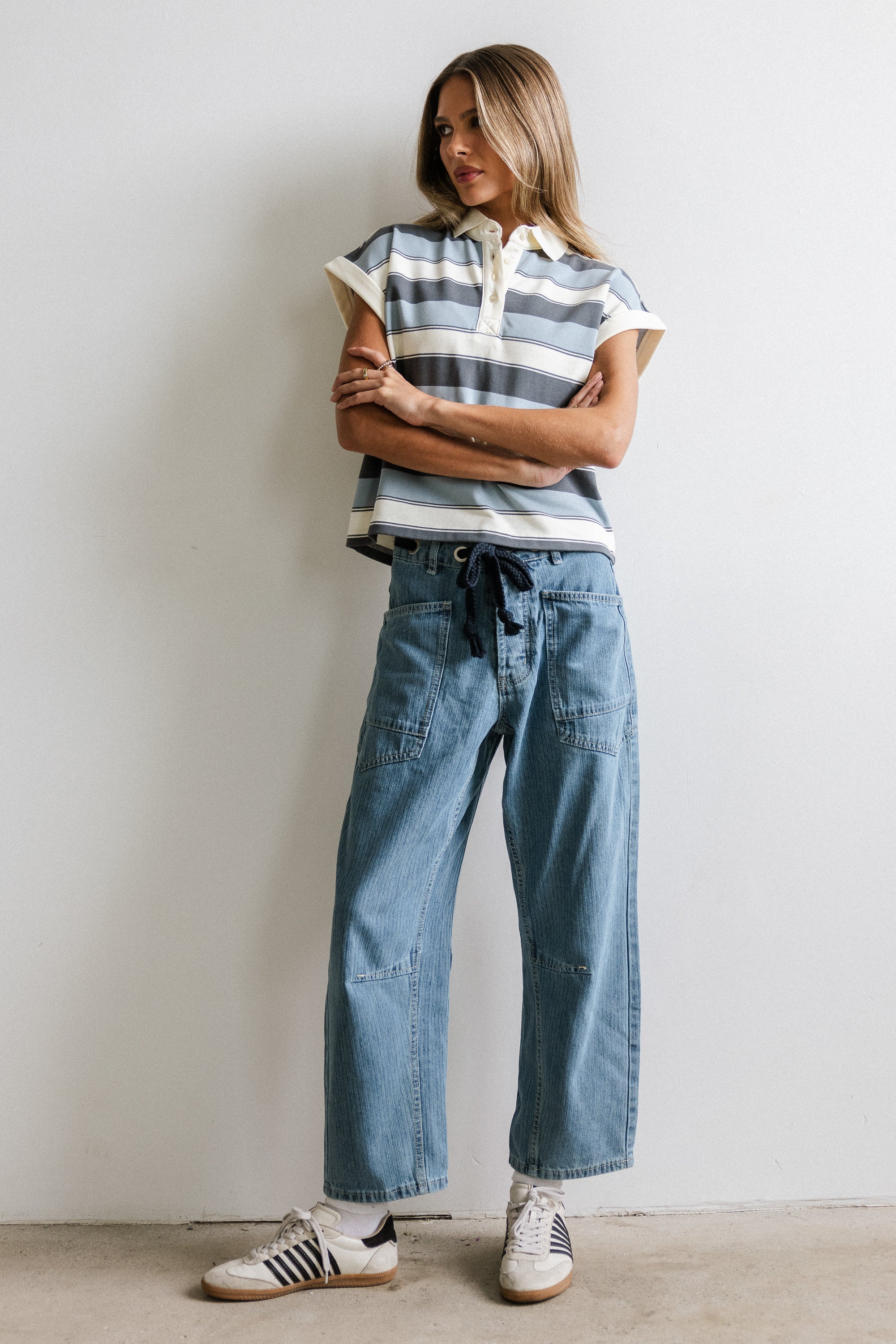 Niko Striped Top in Blue - FINAL SALE - Image 5