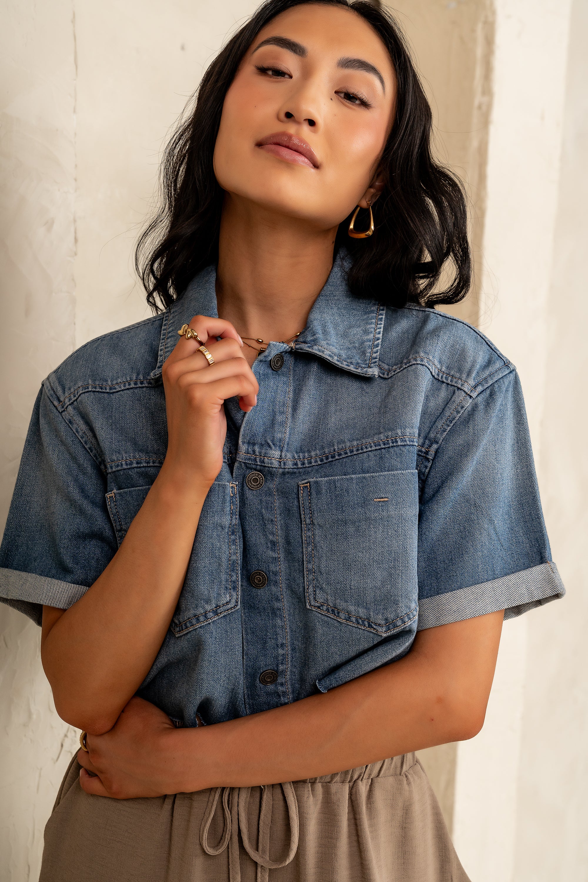 Nina Denim Button Up - FINAL SALE - Image 4