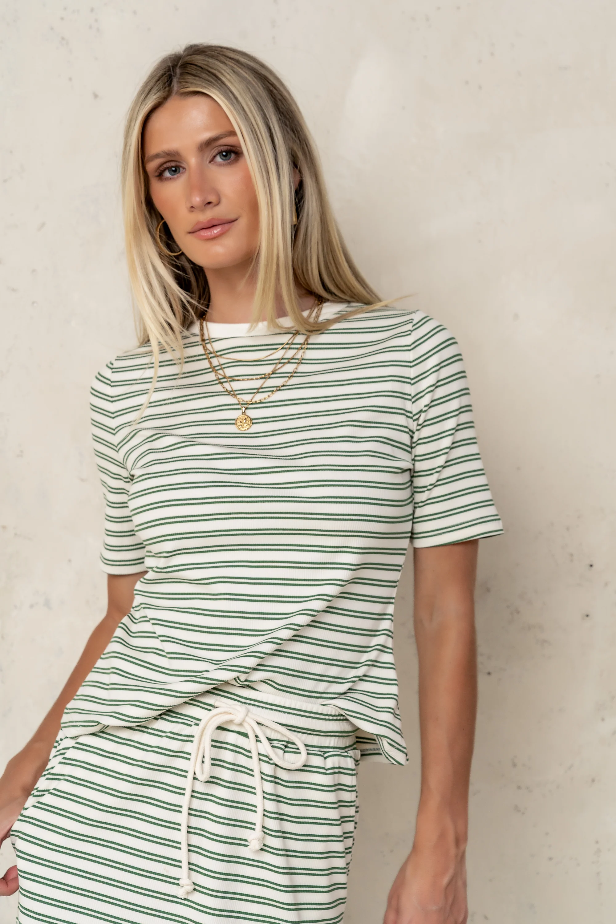 Niya Striped top in Green - FINAL SALE - Image 2