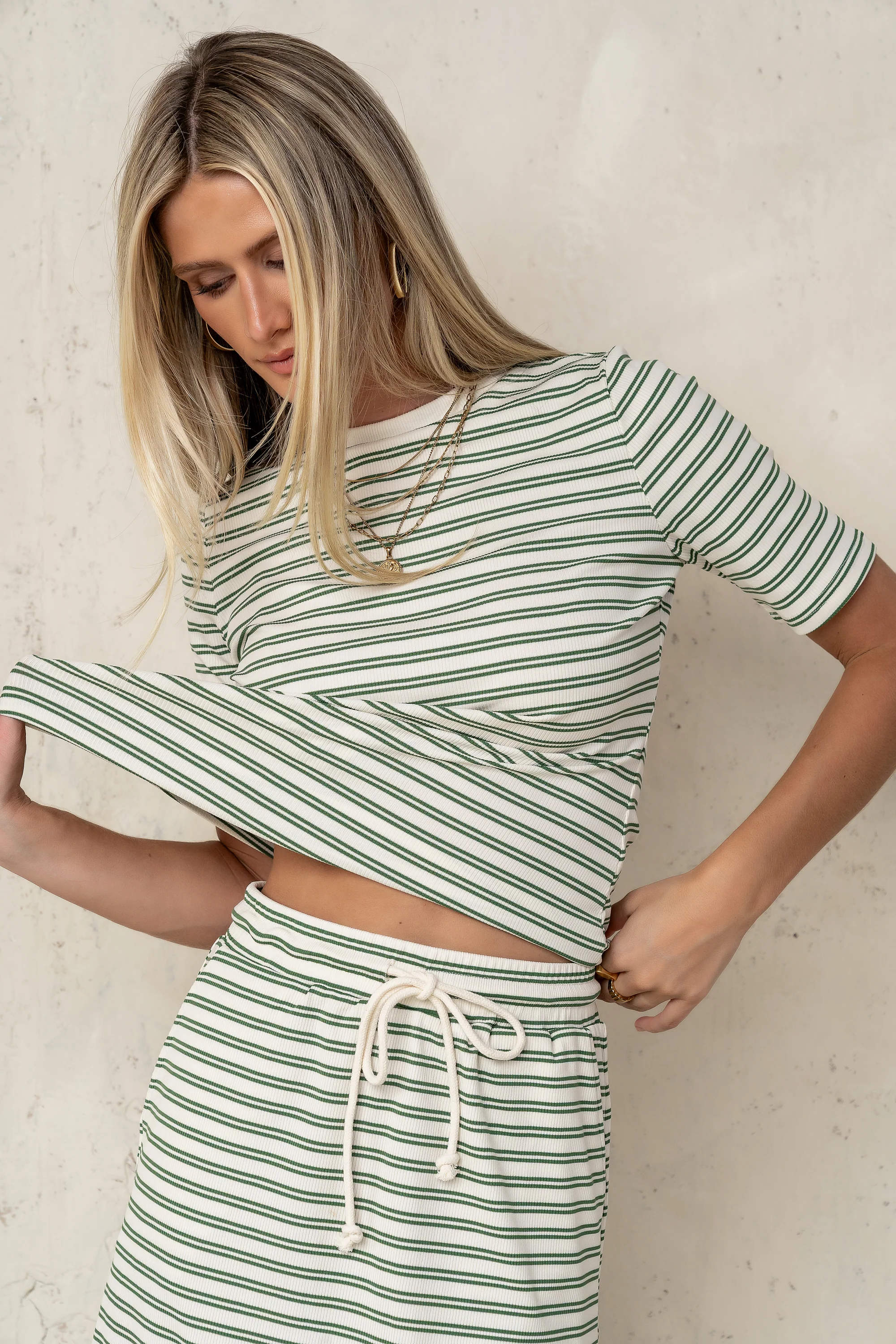 Niya Striped top in Green - FINAL SALE - Image 8