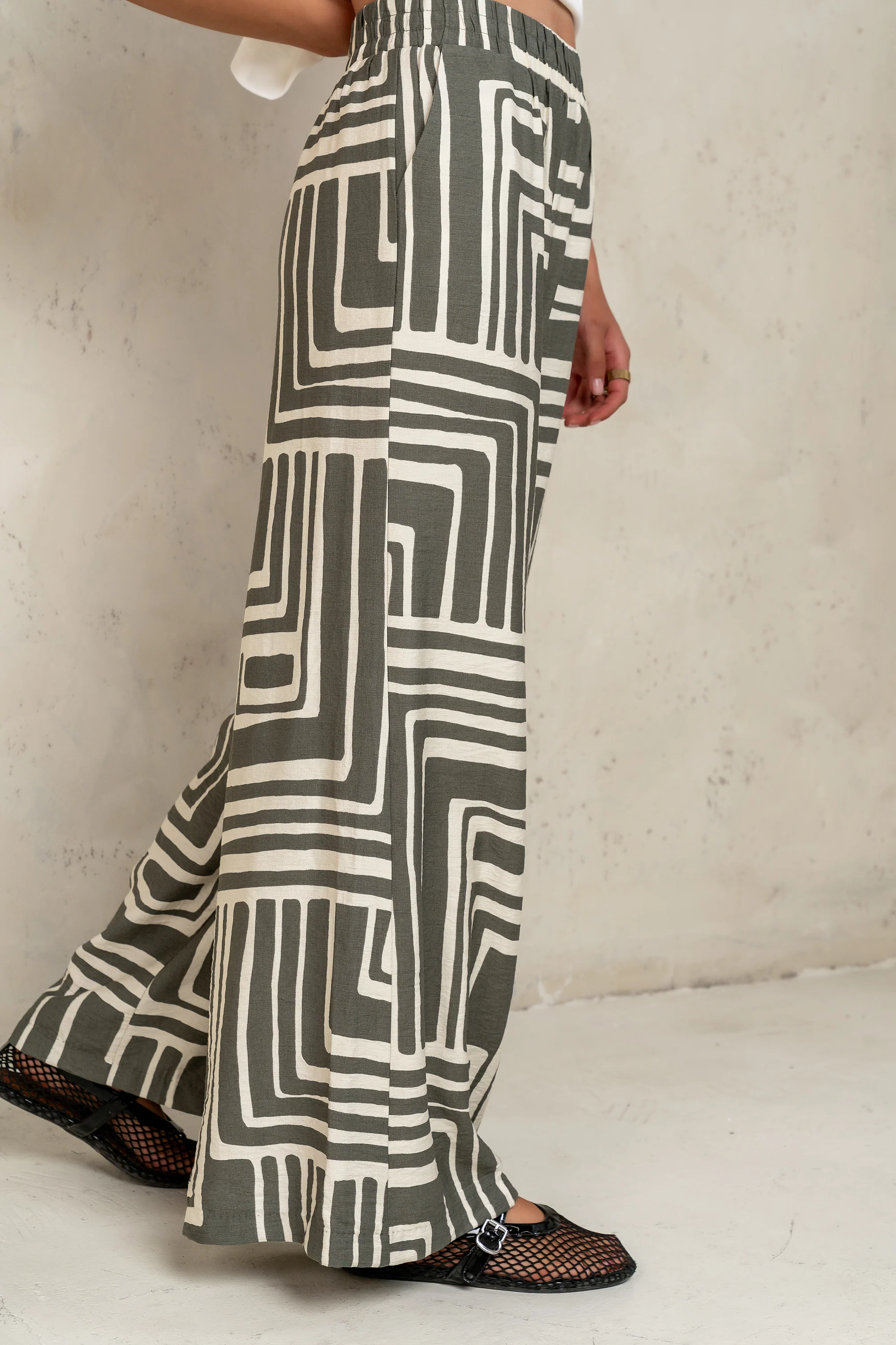 Noa Abstract Pants in Sage - FINAL SALE - Image 4