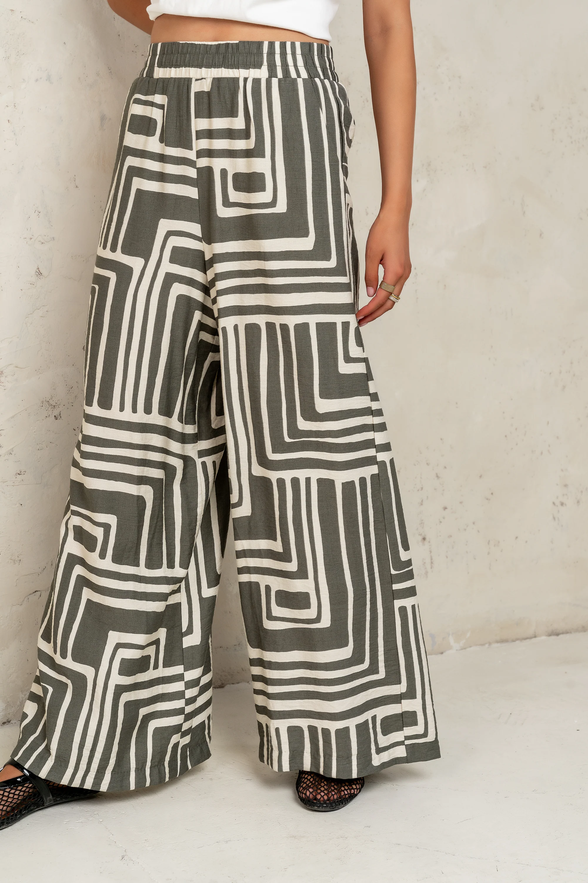 Noa Abstract Pants in Sage - FINAL SALE - Image 5