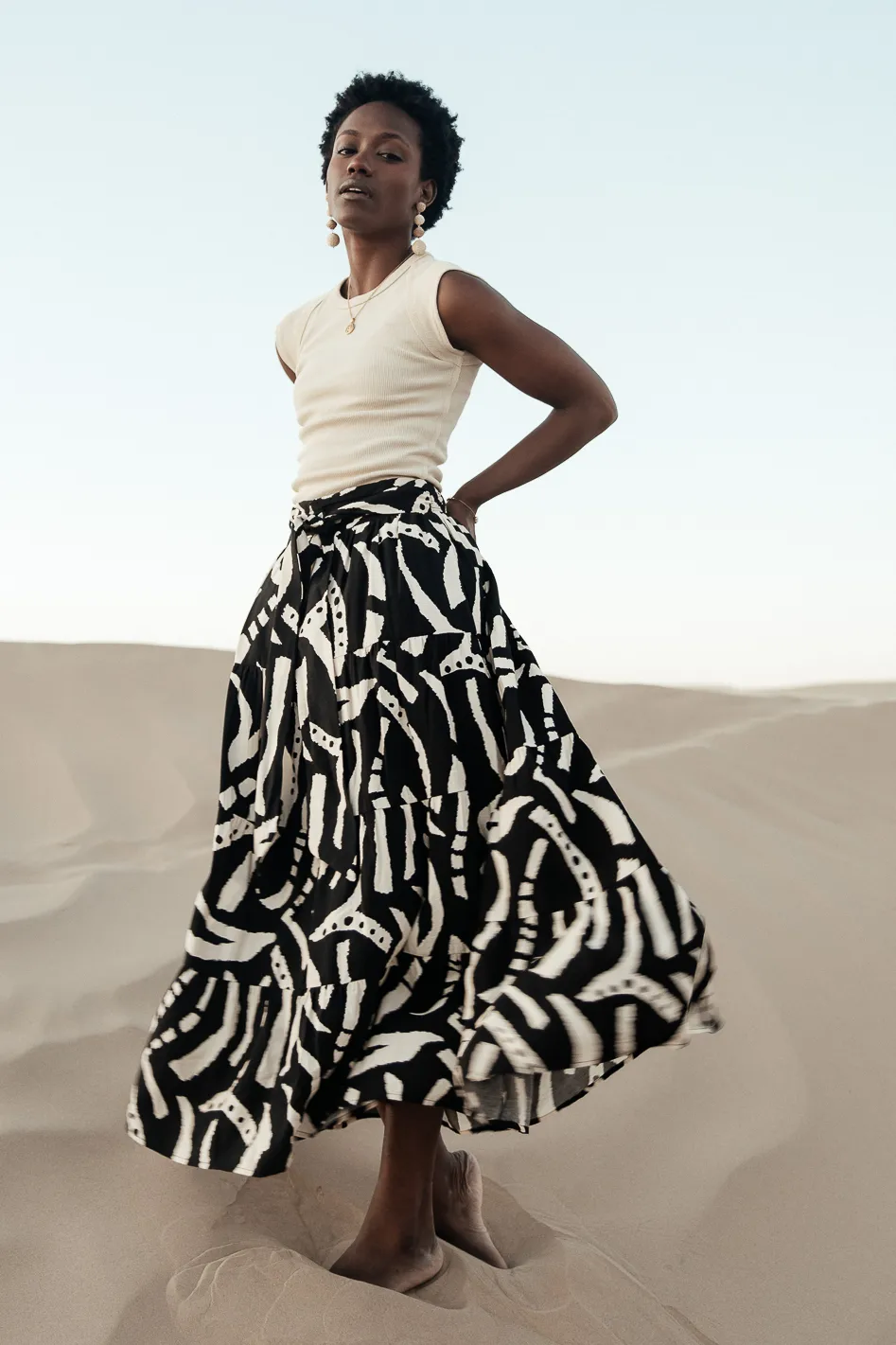 Noco Abstract Print Skirt - FINAL SALE - Image 3