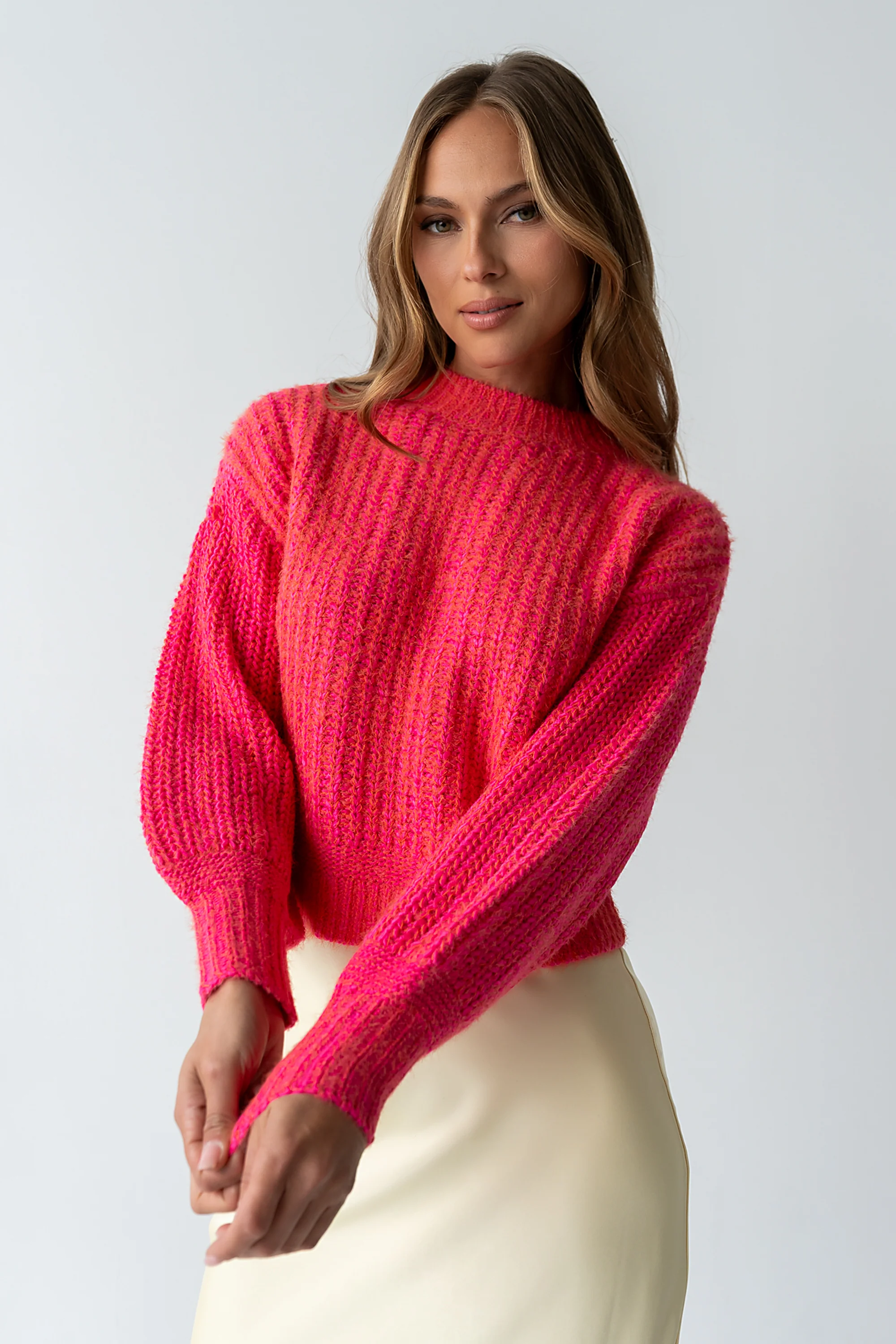 Noel Two Toned Sweater in Pink - FINAL SALE - Image 4