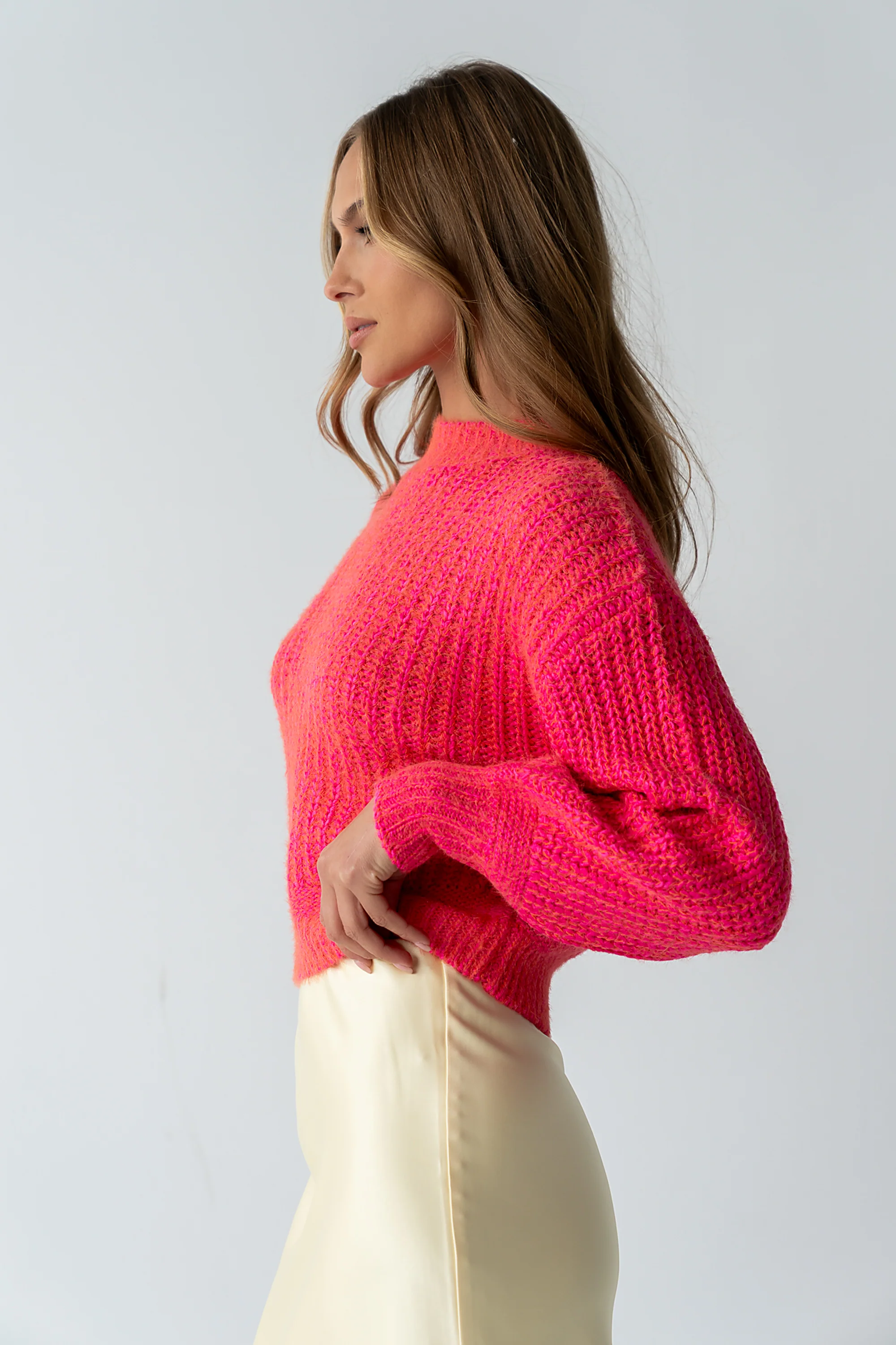 Noel Two Toned Sweater in Pink - FINAL SALE - Image 5