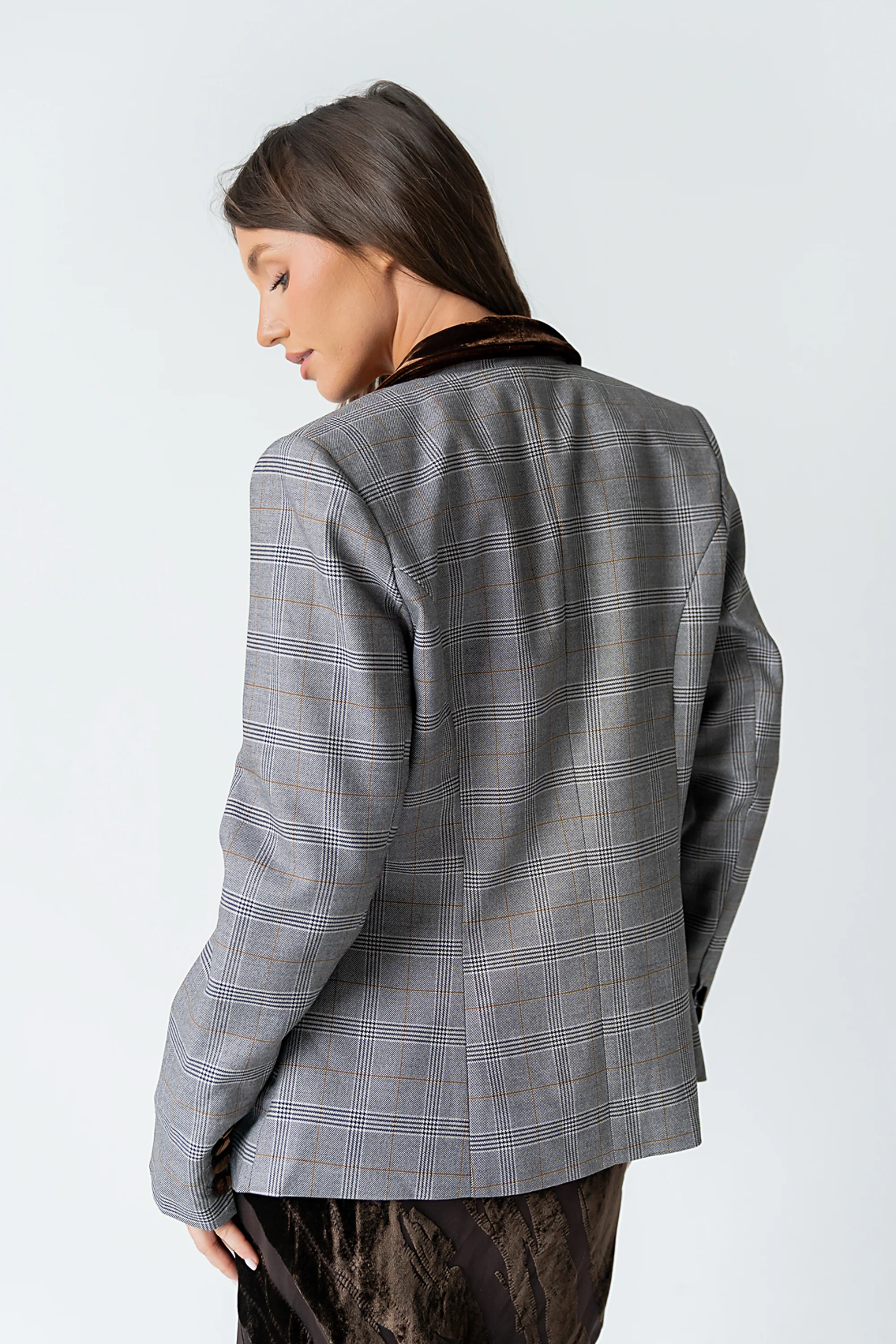 Nona Mixed Media Blazer - FINAL SALE - Image 3