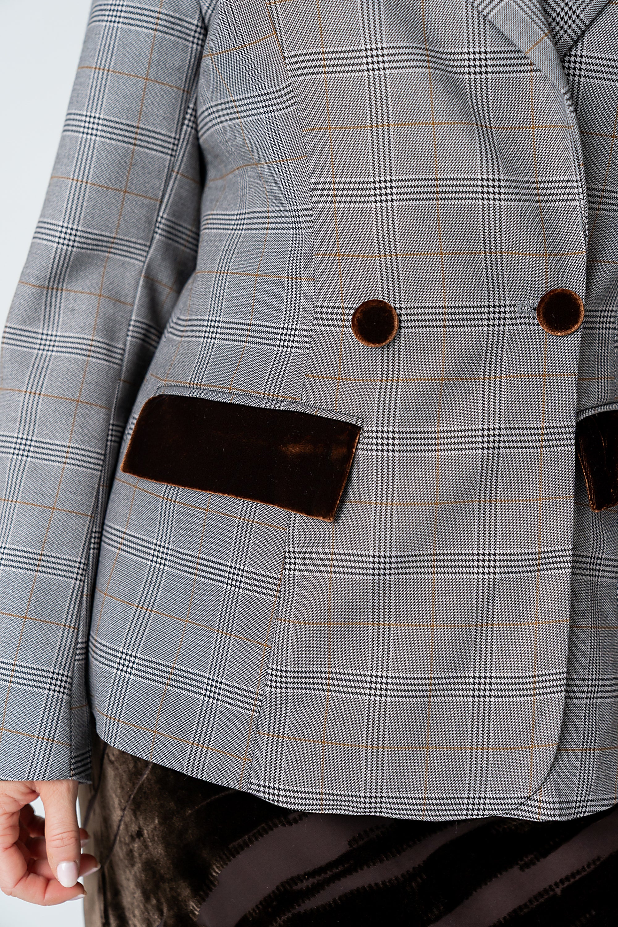 Nona Mixed Media Blazer - FINAL SALE - Image 5