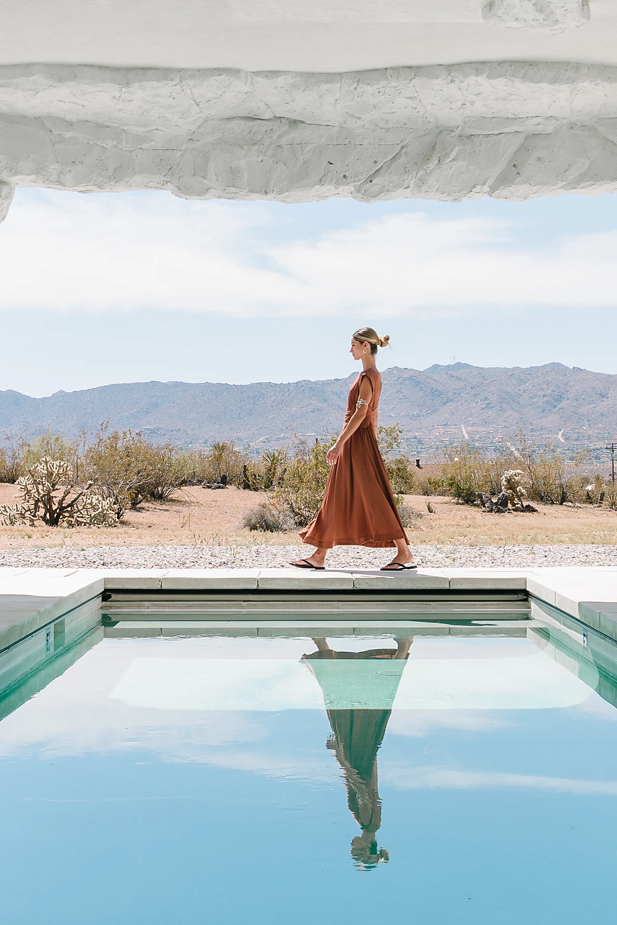 Nora Midi Dress in Terracotta - Image 4
