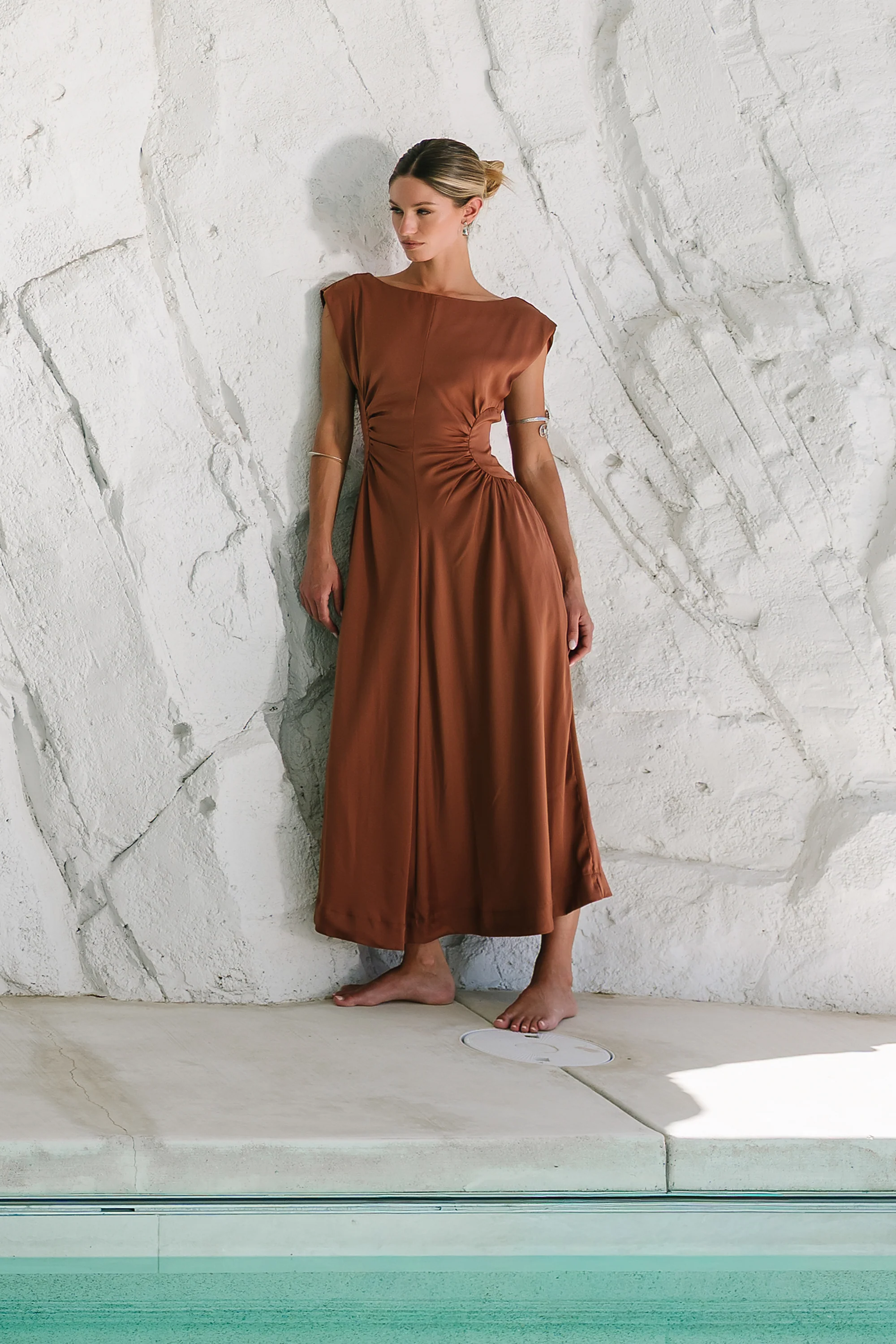 Nora Midi Dress in Terracotta - Image 6