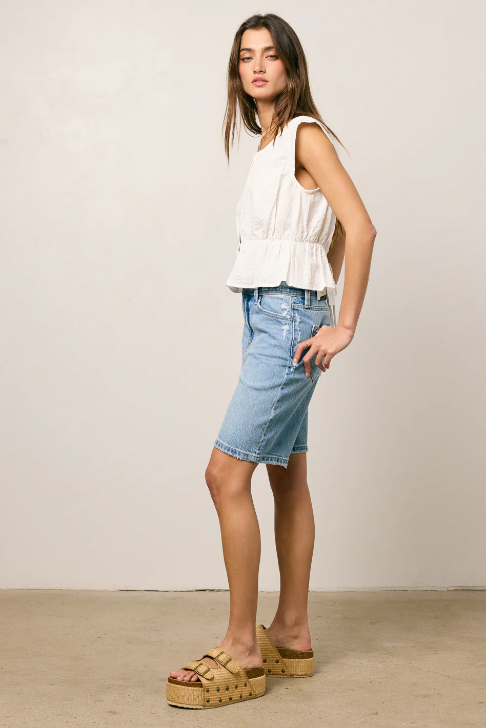 Nori Button Front Blouse - FINAL SALE - Image 3