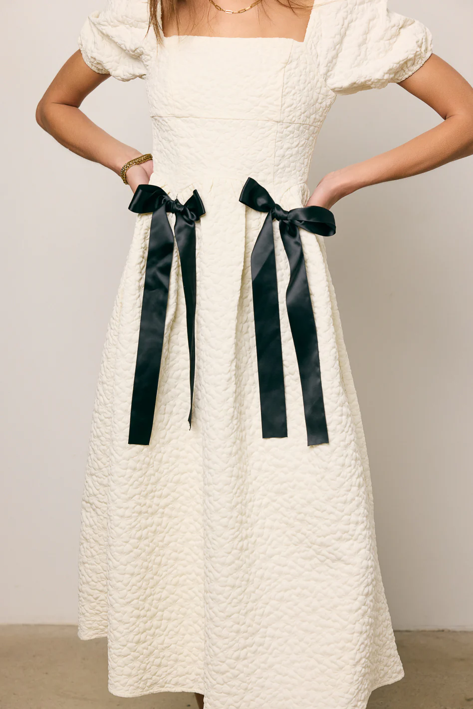 Nova Textured Midi Dress - FINAL SALE - Image 2