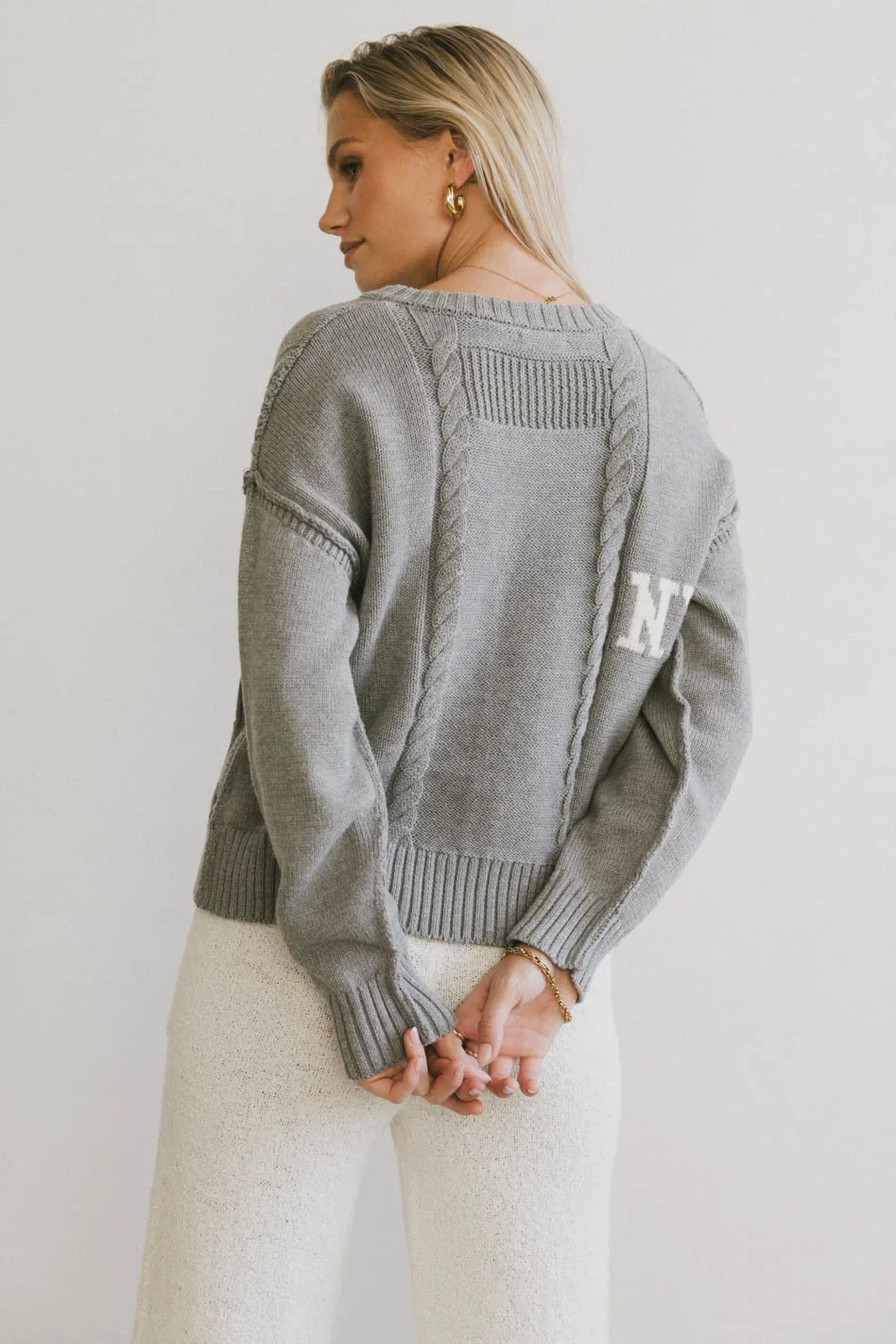 NYC Cable Knit Sweater - FINAL SALE - Image 3