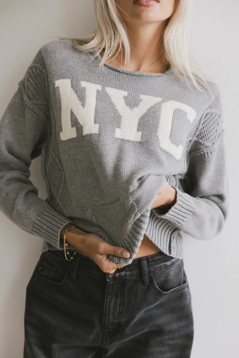 NYC Cable Knit Sweater - FINAL SALE - Image 4