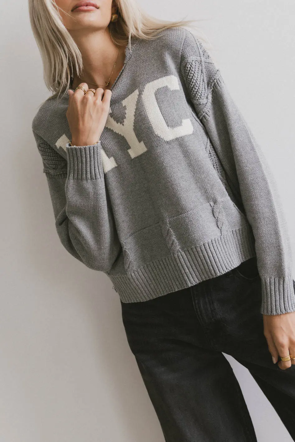 NYC Cable Knit Sweater - FINAL SALE - Image 5