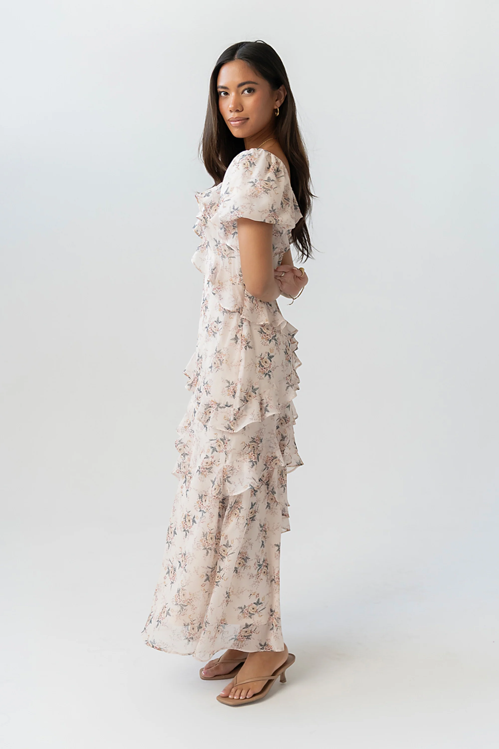 Oakley Ruffle Floral Maxi Dress - Image 5